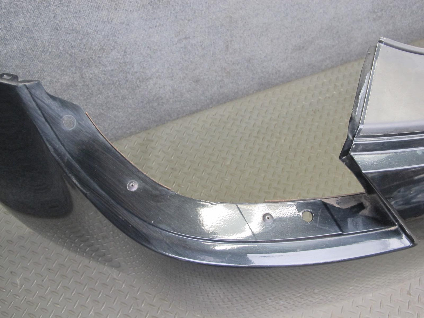 09-20 Nissan Z34 370Z Rear Bumper Cover Panel Black w Emblem OEM