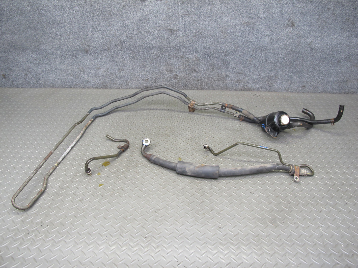 91-93 Dodge Stealth 3000GT FWD Power Steering Hose Pipe Oil Cooler Tank Set OEM