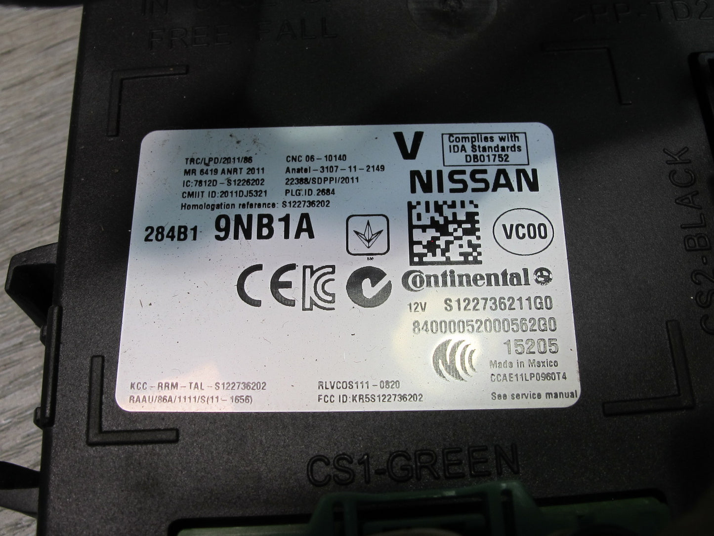2013-2015 Infiniti JX35 QX60 Body Control Module Unit BCM BCU 284B1-9NB1A