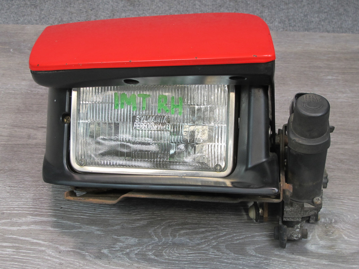 91-93 Dodge Stealth Front Right Passenger Side Headlight Lamp w Motor RED OEM