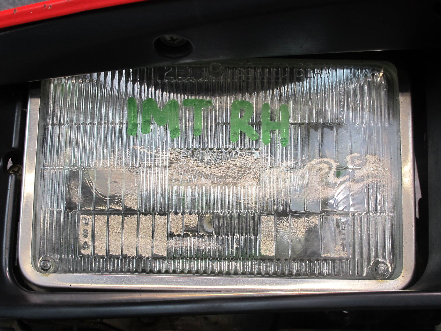 91-93 Dodge Stealth Front Right Passenger Side Headlight Lamp w Motor RED OEM