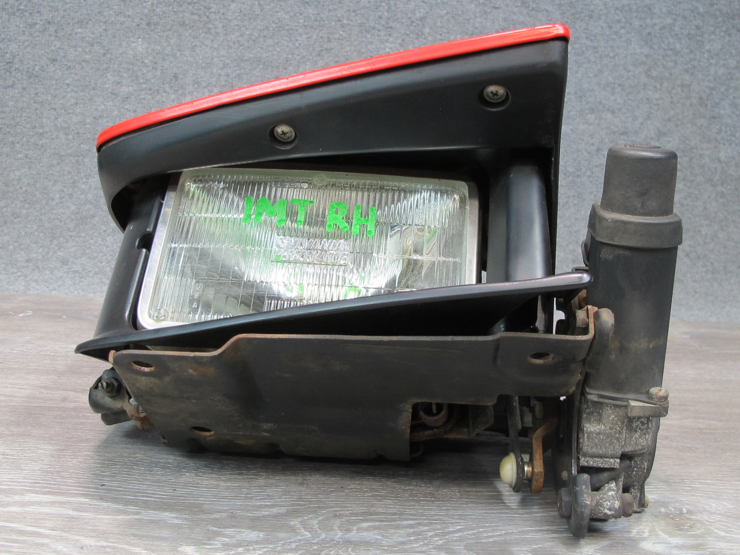 91-93 Dodge Stealth Front Right Passenger Side Headlight Lamp w Motor RED OEM