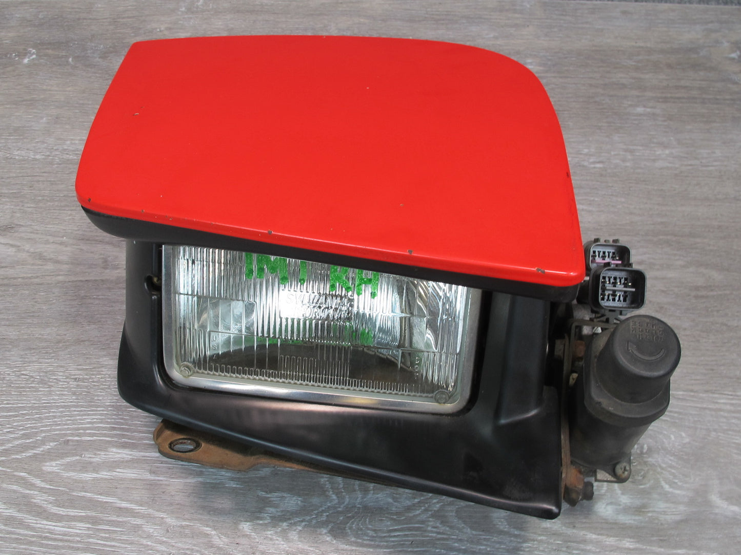 91-93 Dodge Stealth Front Right Passenger Side Headlight Lamp w Motor RED OEM
