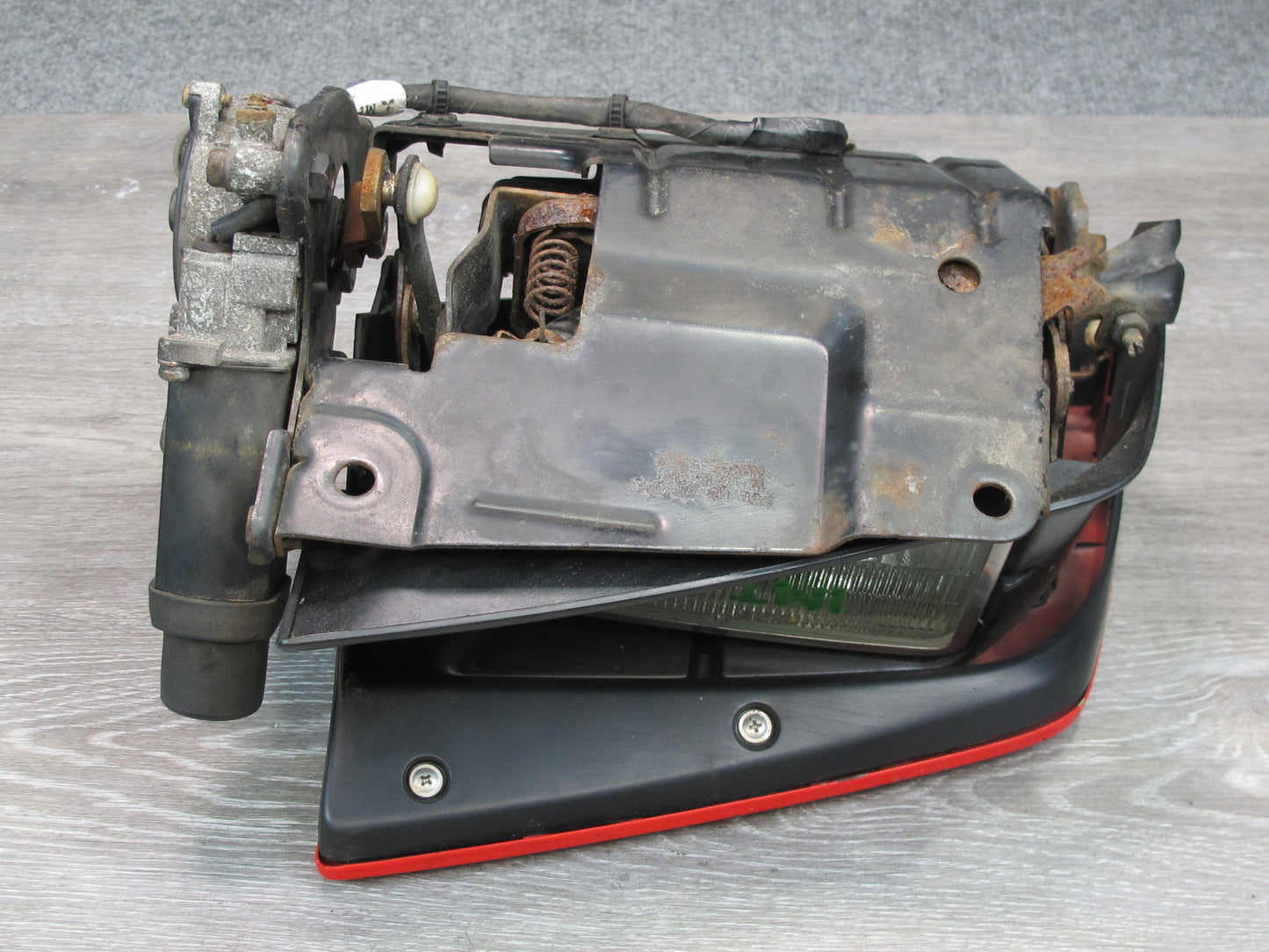 91-93 Dodge Stealth Front Right Passenger Side Headlight Lamp w Motor RED OEM