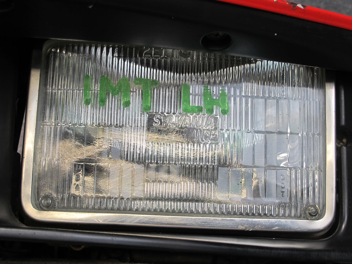 91-93 Dodge Stealth Front Left Driver Side Headlight Lamp w Motor RED OEM