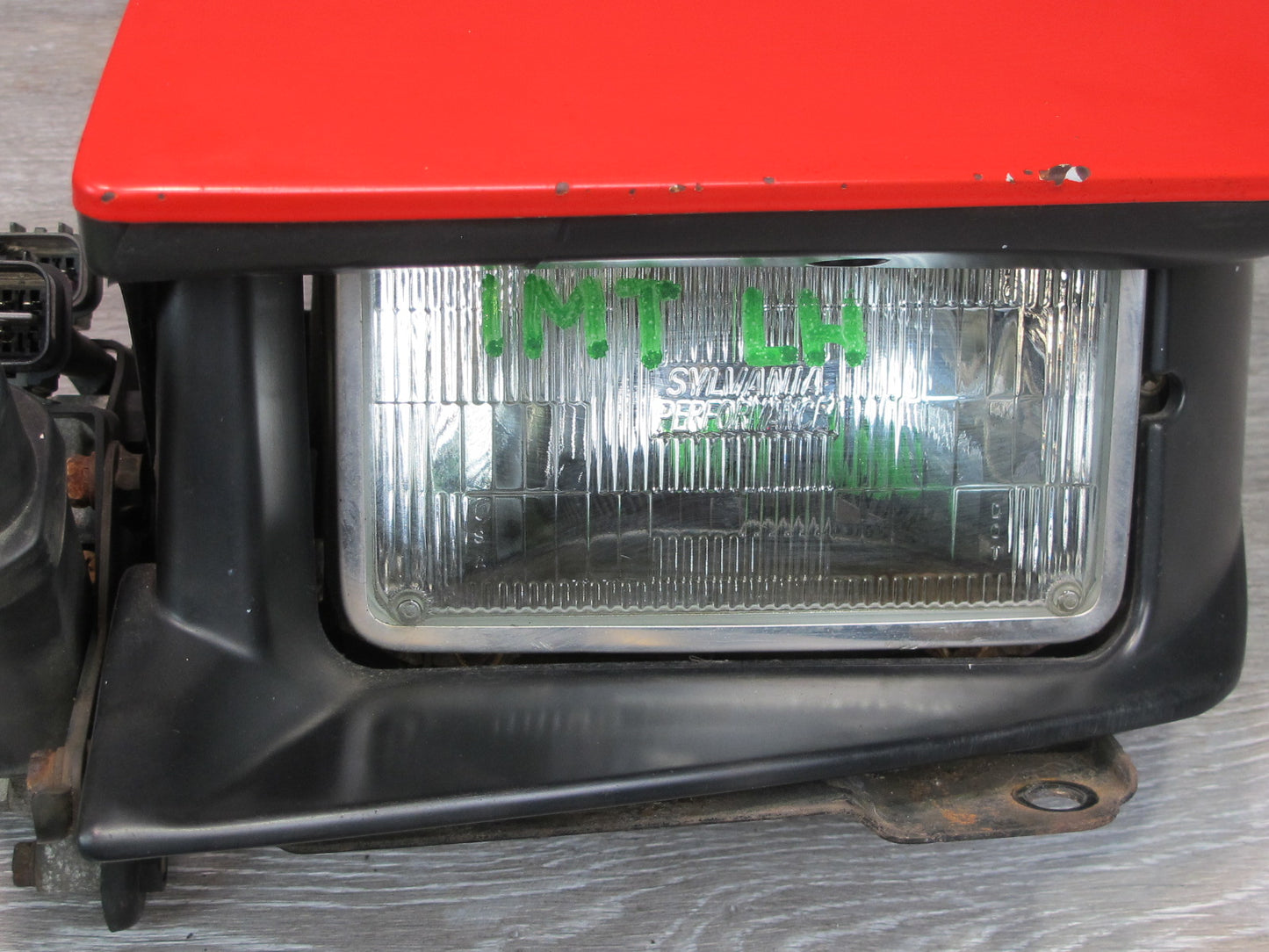 91-93 Dodge Stealth Front Left Driver Side Headlight Lamp w Motor RED OEM