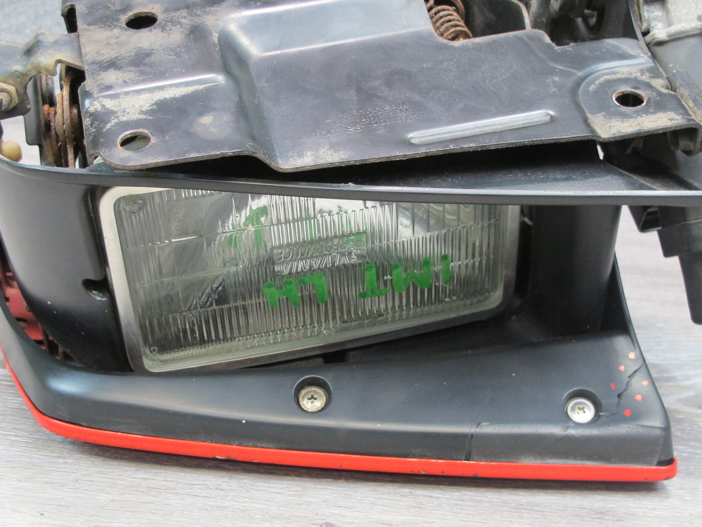 91-93 Dodge Stealth Front Left Driver Side Headlight Lamp w Motor RED OEM