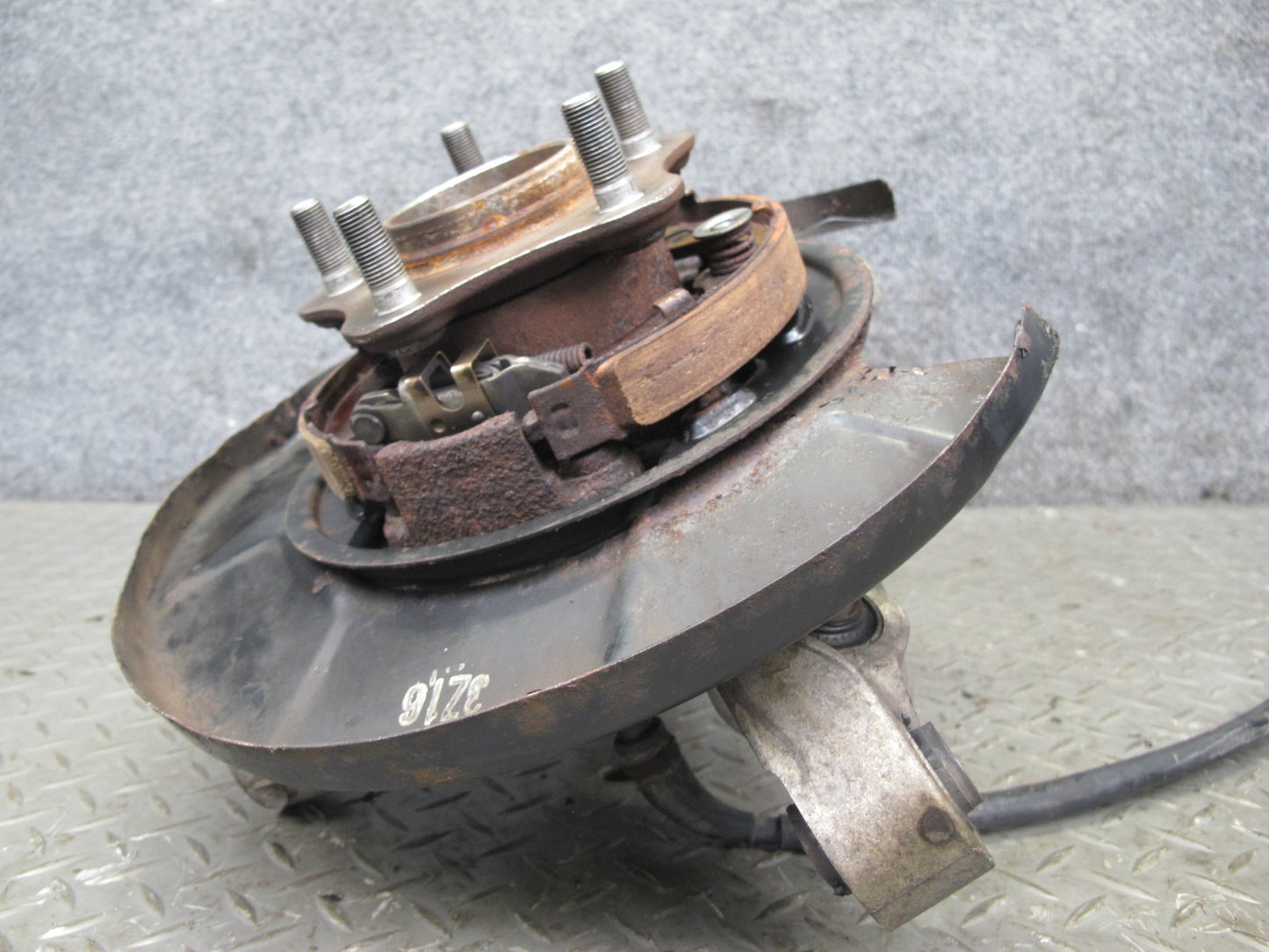 13-14 Nissan 370Z Z34 Rear Right Spindle Knuckle Wheel Hub Bearing 89K Miles OEM