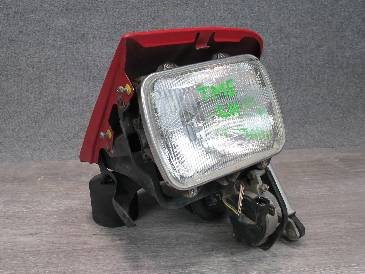 91-95 Toyota SW21L MR2 Front Left POP UP Headlight Lamp w Motor Rally RED OEM