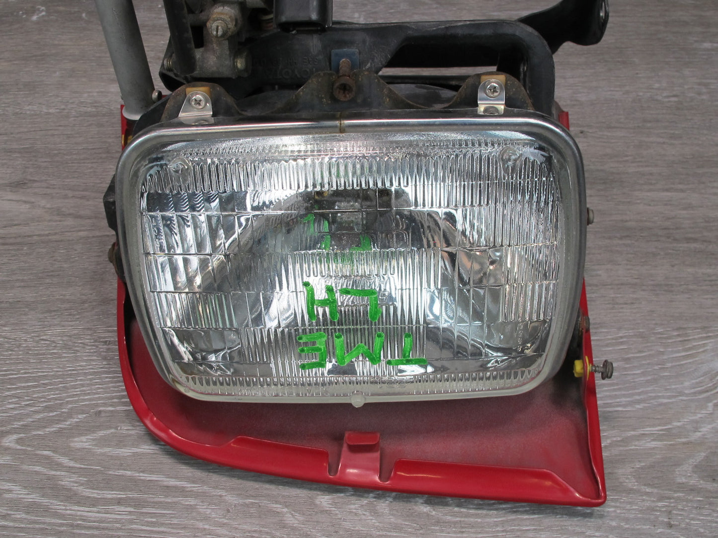 91-95 Toyota SW21L MR2 Front Left POP UP Headlight Lamp w Motor Rally RED OEM