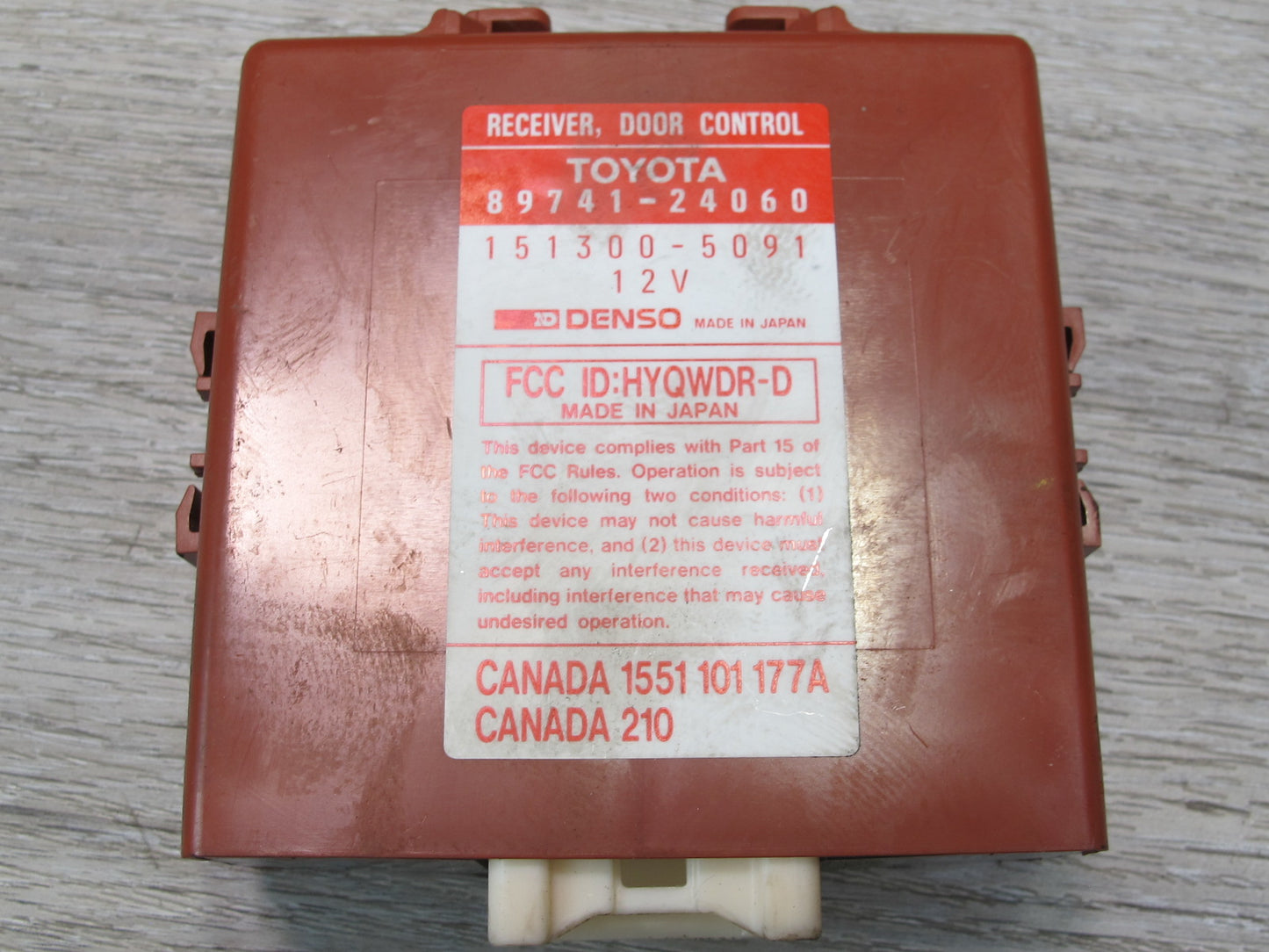1996 Lexus UZZ30L SC300 SC400 Receiver Door Control Module 89741-24060 OEM