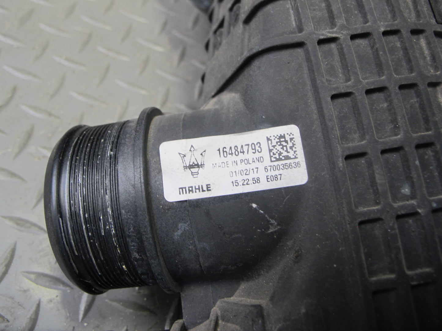 2017-2020 Maserati Levante M161 3.0L Left Intercooler w Shroud 16484793