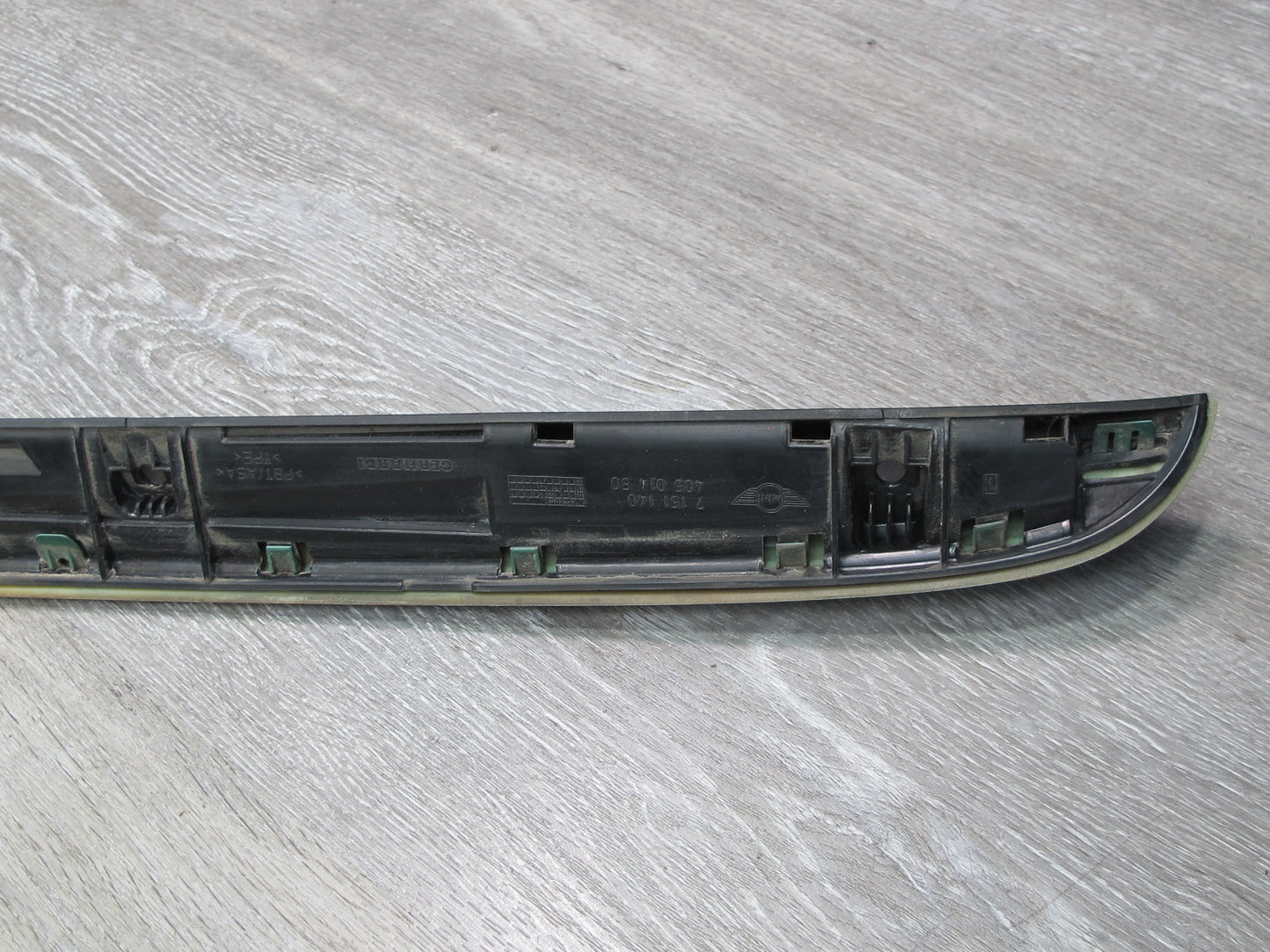 07-13 Mini Cooper R56 R58 R57 Rear Trunk Lid Trim Molding w License Light OEM