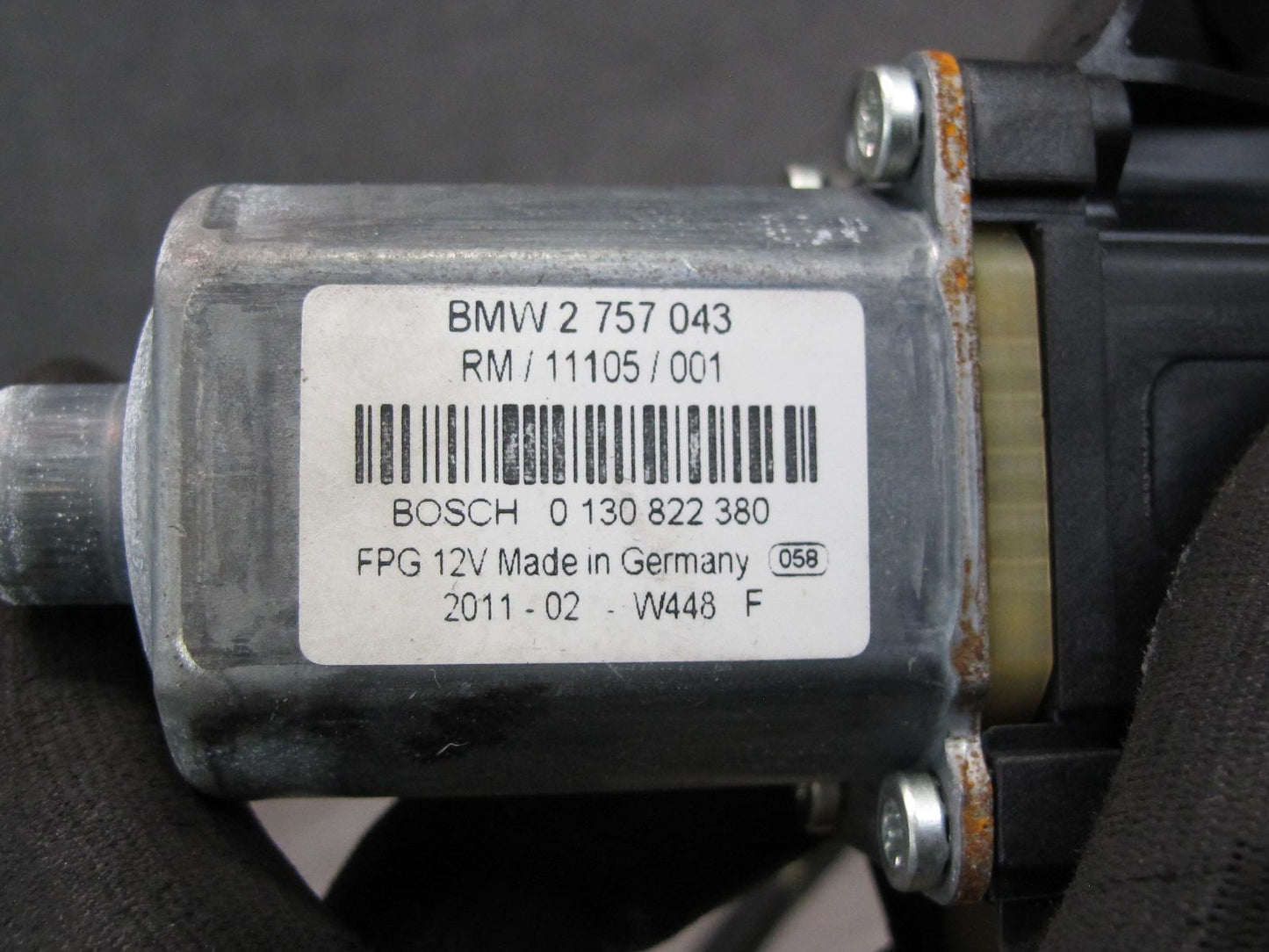 07-15 Mini Cooper R55 R56 R57 Front Left Door Window Regulator w Motor OEM
