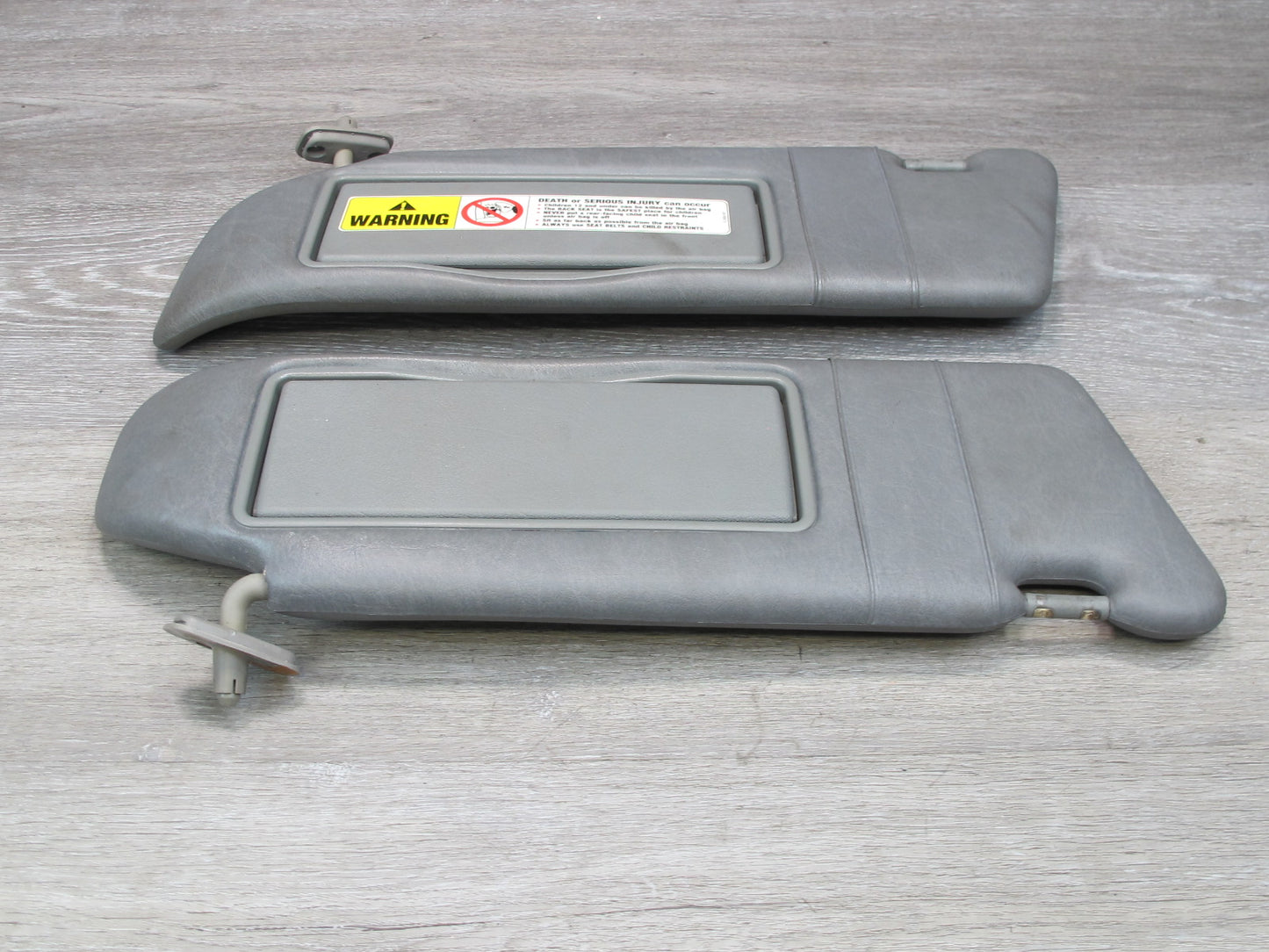 94-99 Mercedes W140 Sedan Front Center Console Armrest w Sunvisors Set Gray OEM