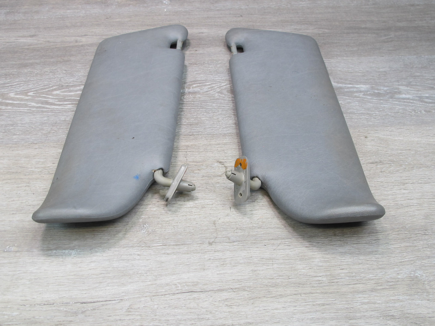 94-99 Mercedes W140 Sedan Front Center Console Armrest w Sunvisors Set Gray OEM