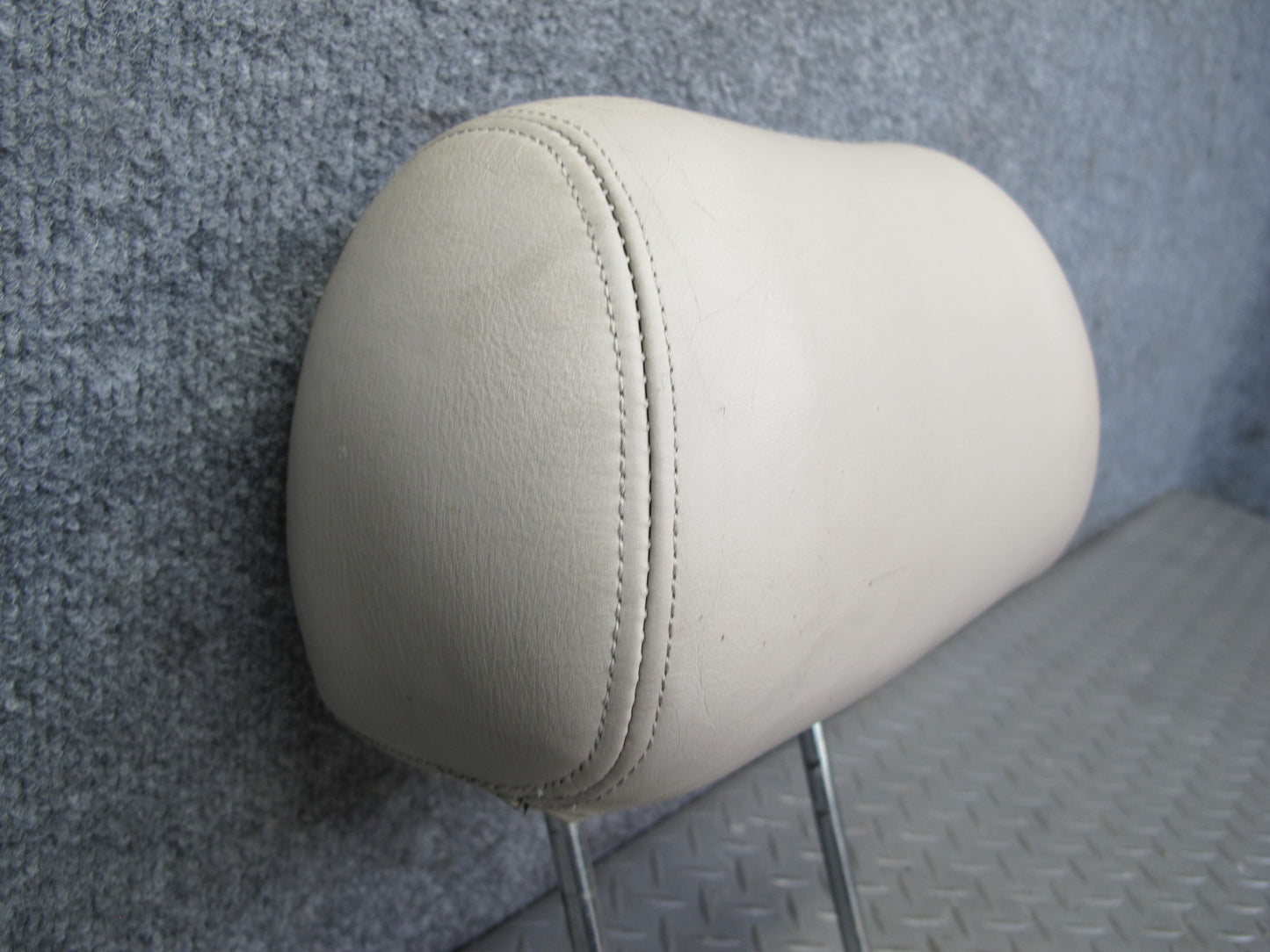 91-93 Mitsubishi 3000GT Set of 2 Front Left & Right Leather Headrest Beige OEM
