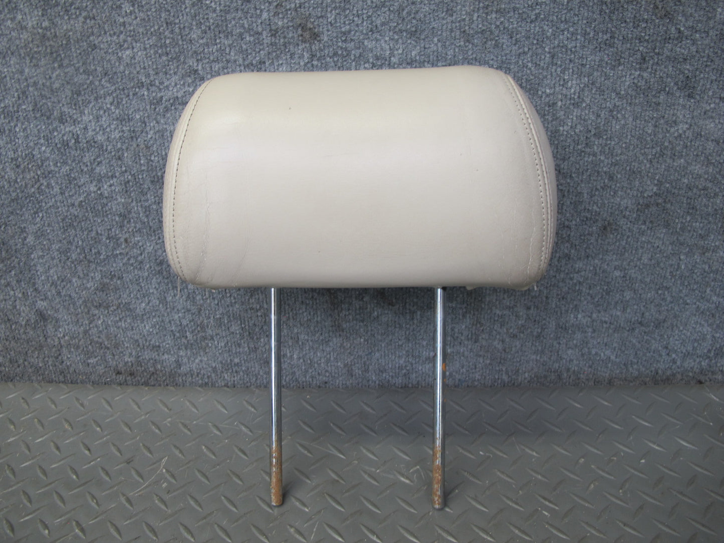 91-93 Mitsubishi 3000GT Set of 2 Front Left & Right Leather Headrest Beige OEM