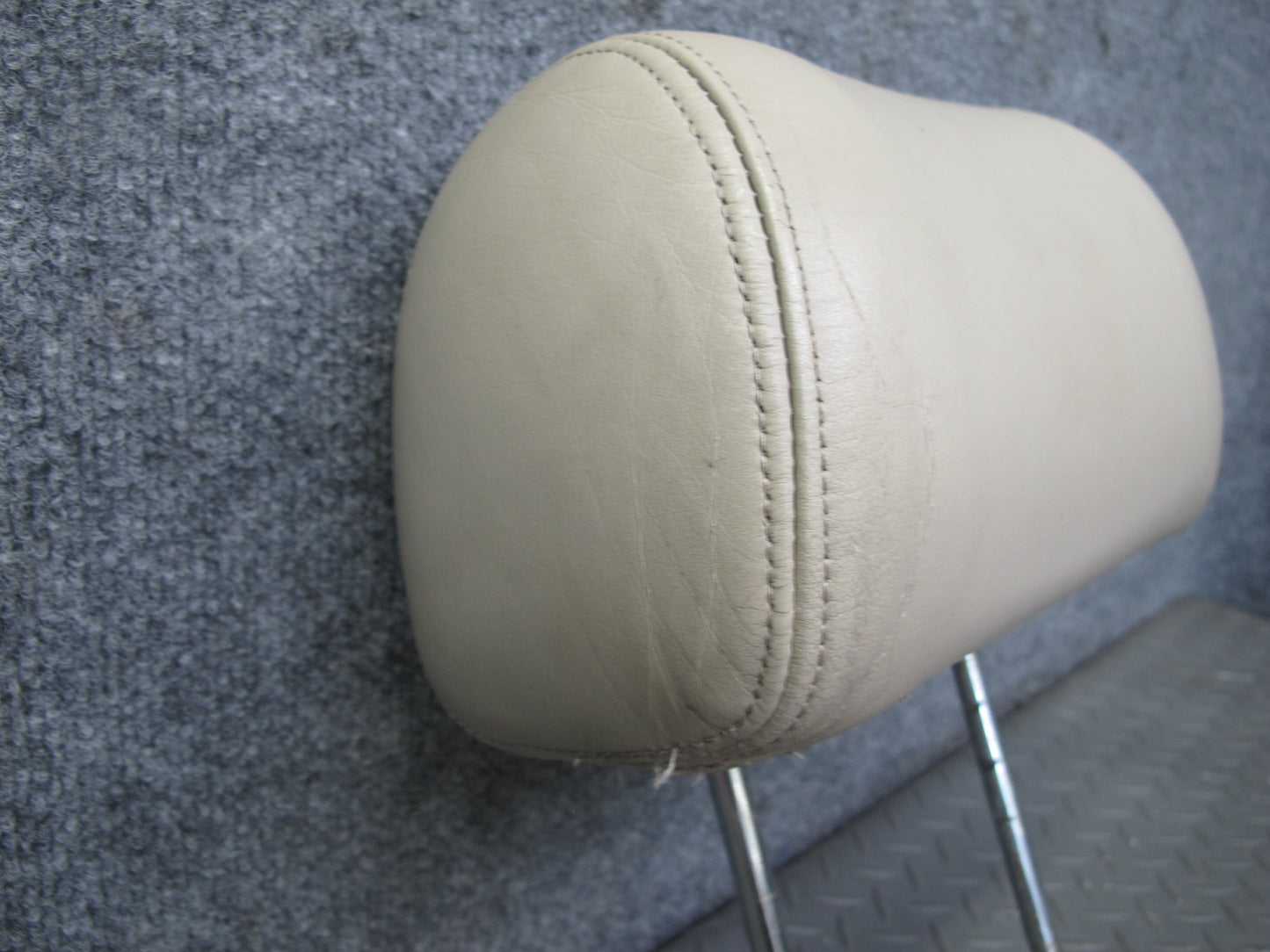 91-93 Mitsubishi 3000GT Set of 2 Front Left & Right Leather Headrest Beige OEM