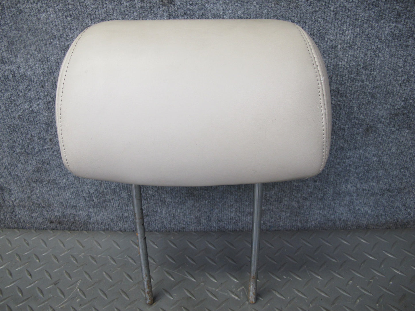 91-93 Mitsubishi 3000GT Set of 2 Front Left & Right Leather Headrest Beige OEM