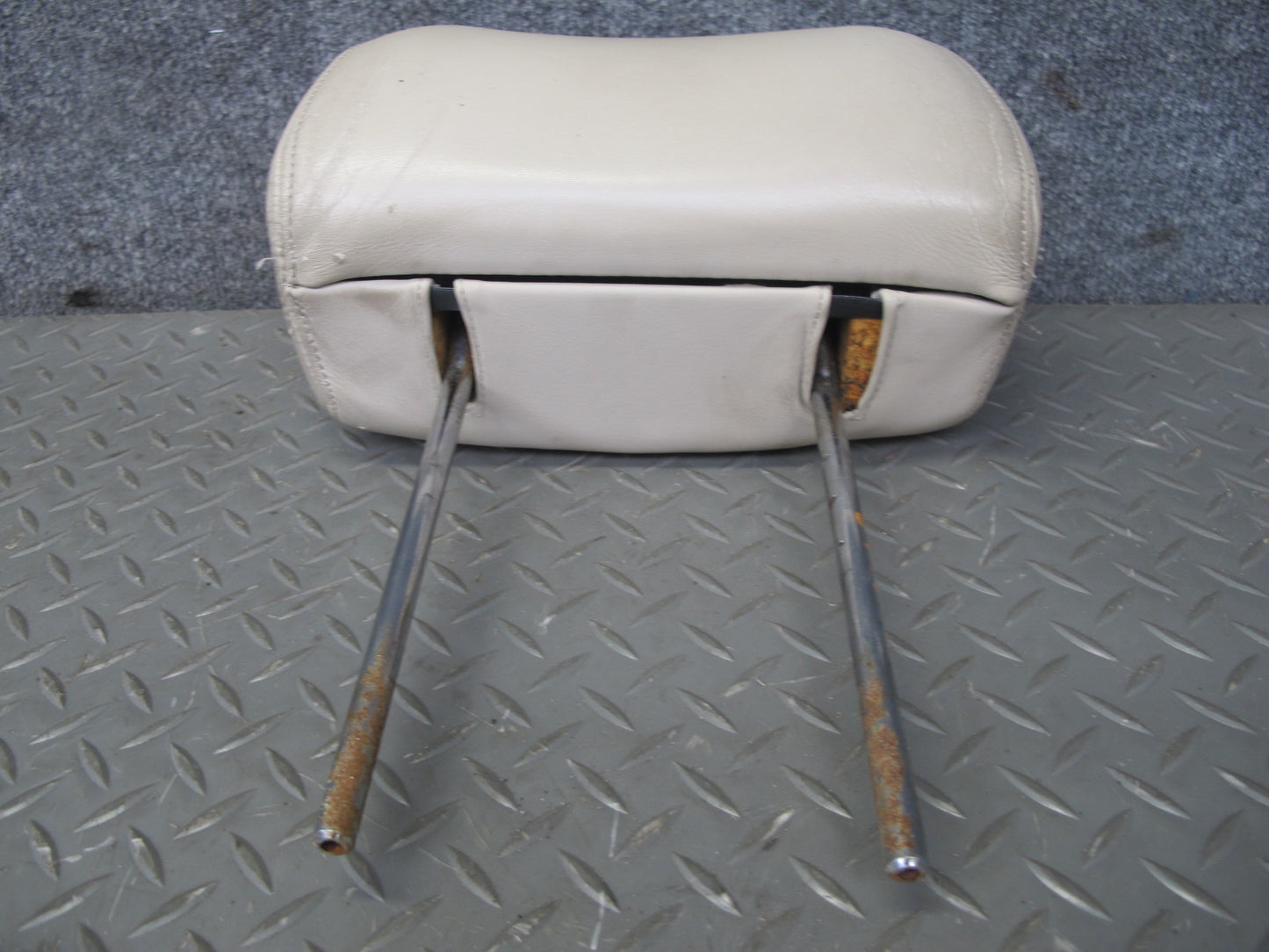 91-93 Mitsubishi 3000GT Set of 2 Front Left & Right Leather Headrest Beige OEM
