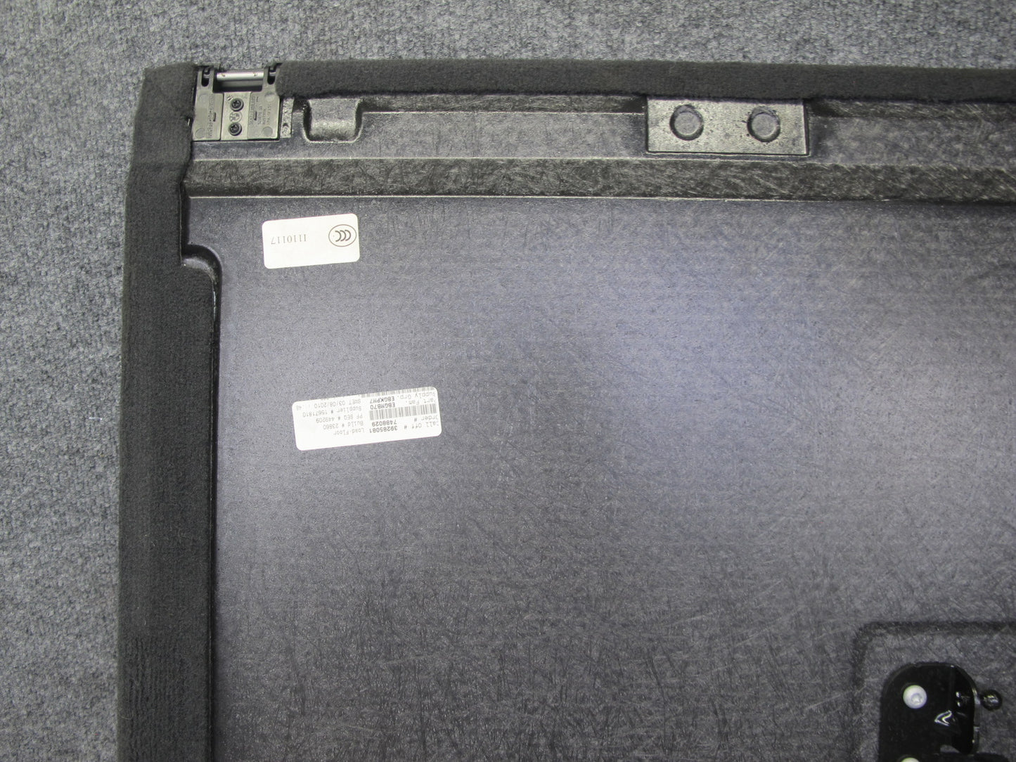 2010-2011 BMW E72 X6 Hybrid Rear Trunk Floor Storage Carpet Board Panel