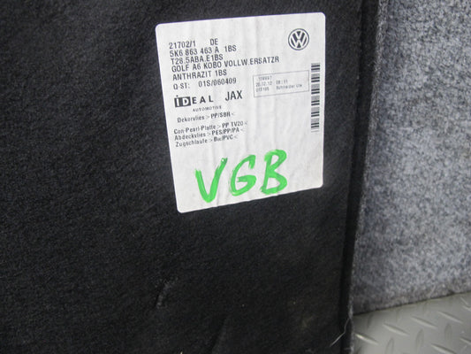 12-13 VW Golf R MK6 2DOOR Rear Trunk Cargo Floor MAT Carpet Liner Cover OEM