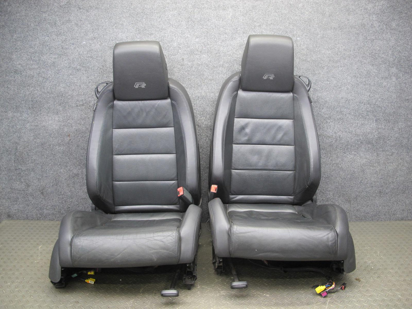 12-13 VW Golf R MK6 2DOOR Front & Rear Black Leather Sport Seat Set OEM