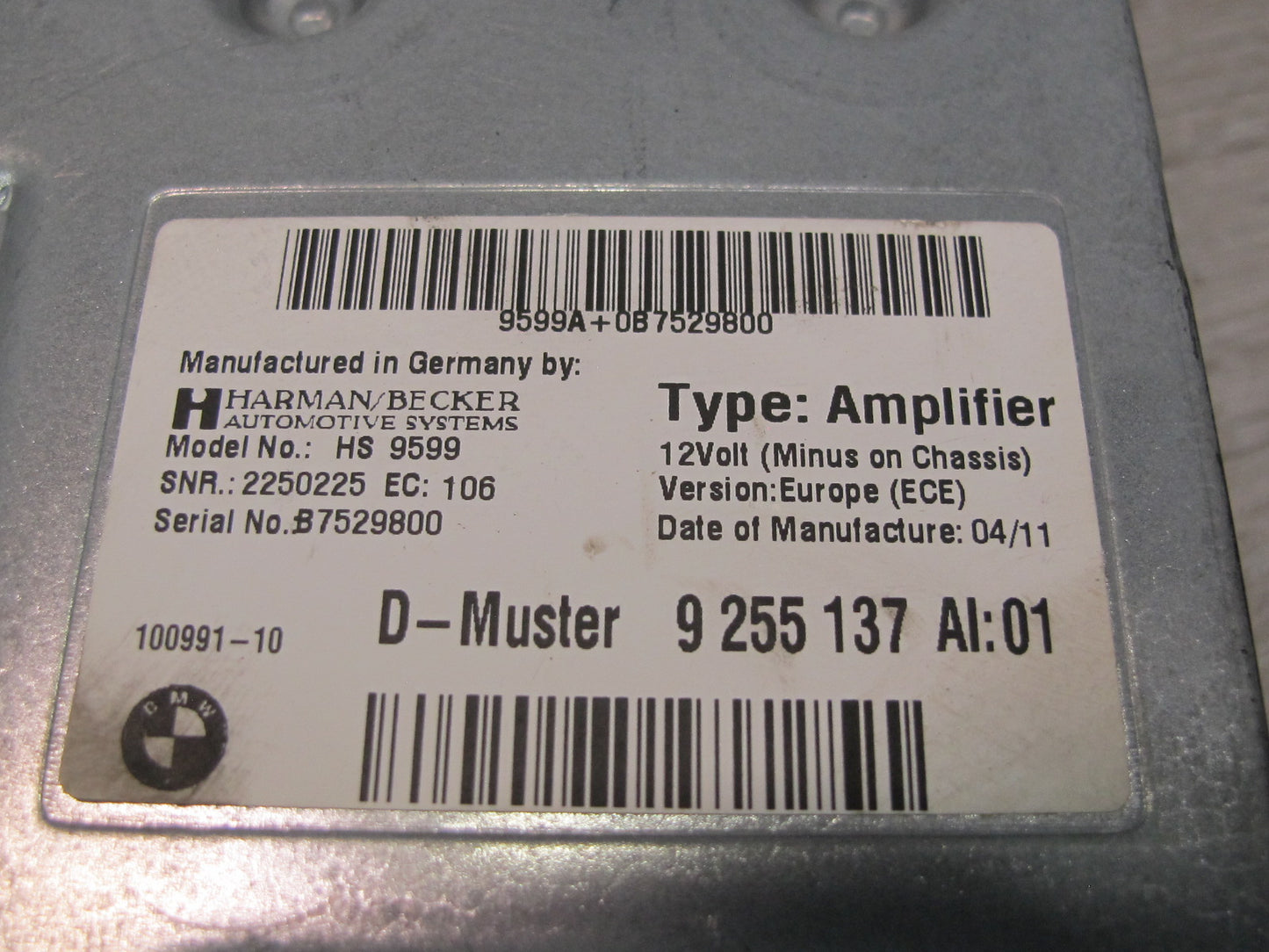 10-11 Mini R57 R58 R60 Harman Kardon Audio Radio AMP Amplifier 9255137 OEM