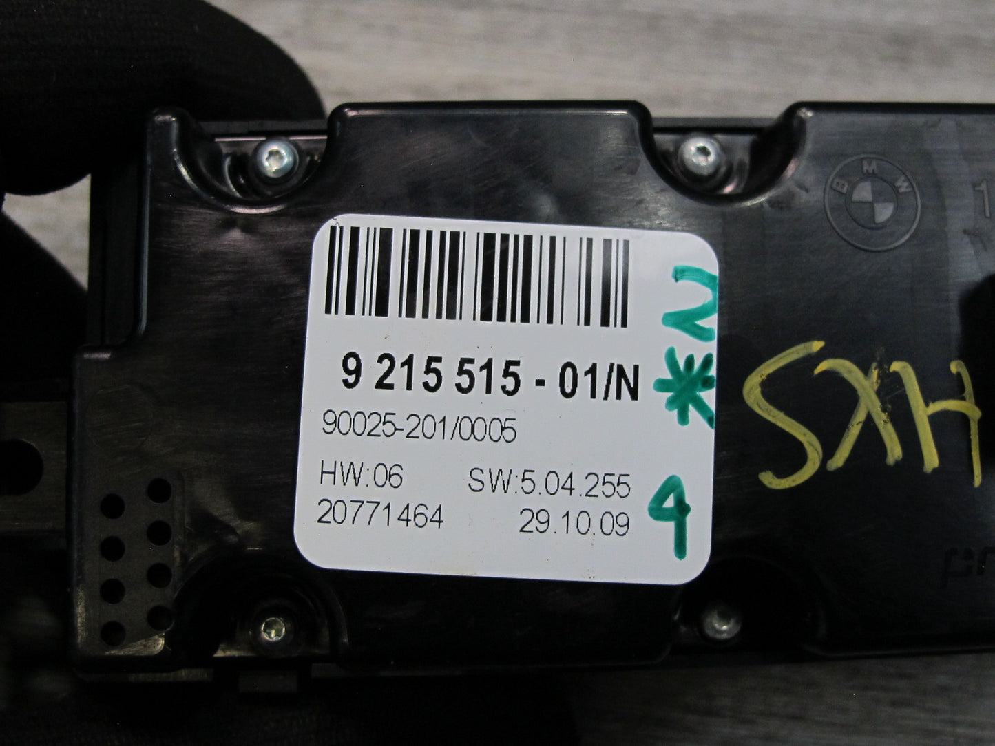 2008-2014 BMW E71 E72 X6 Rear A/C Heater Climate Control Switch Panel 9215515