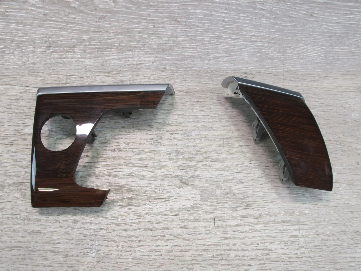 2008-2014 BMW E71 E72 X6 Dash Front Left & Right Wood Trim Molding Set of 2