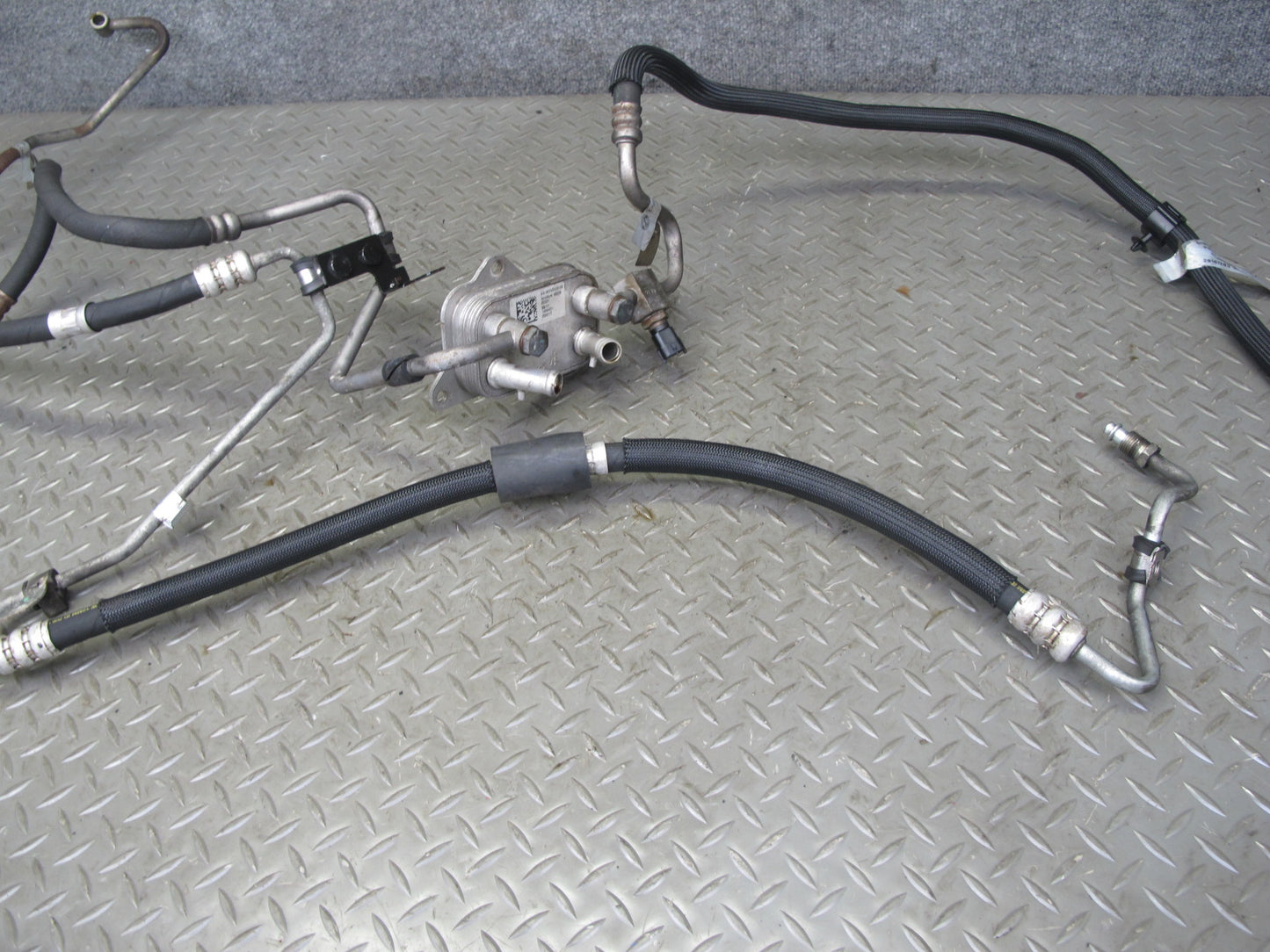 17-20 Maserati Levante 3.0L Power Steering Hose Pipe Line Oil Cooler Tank Set