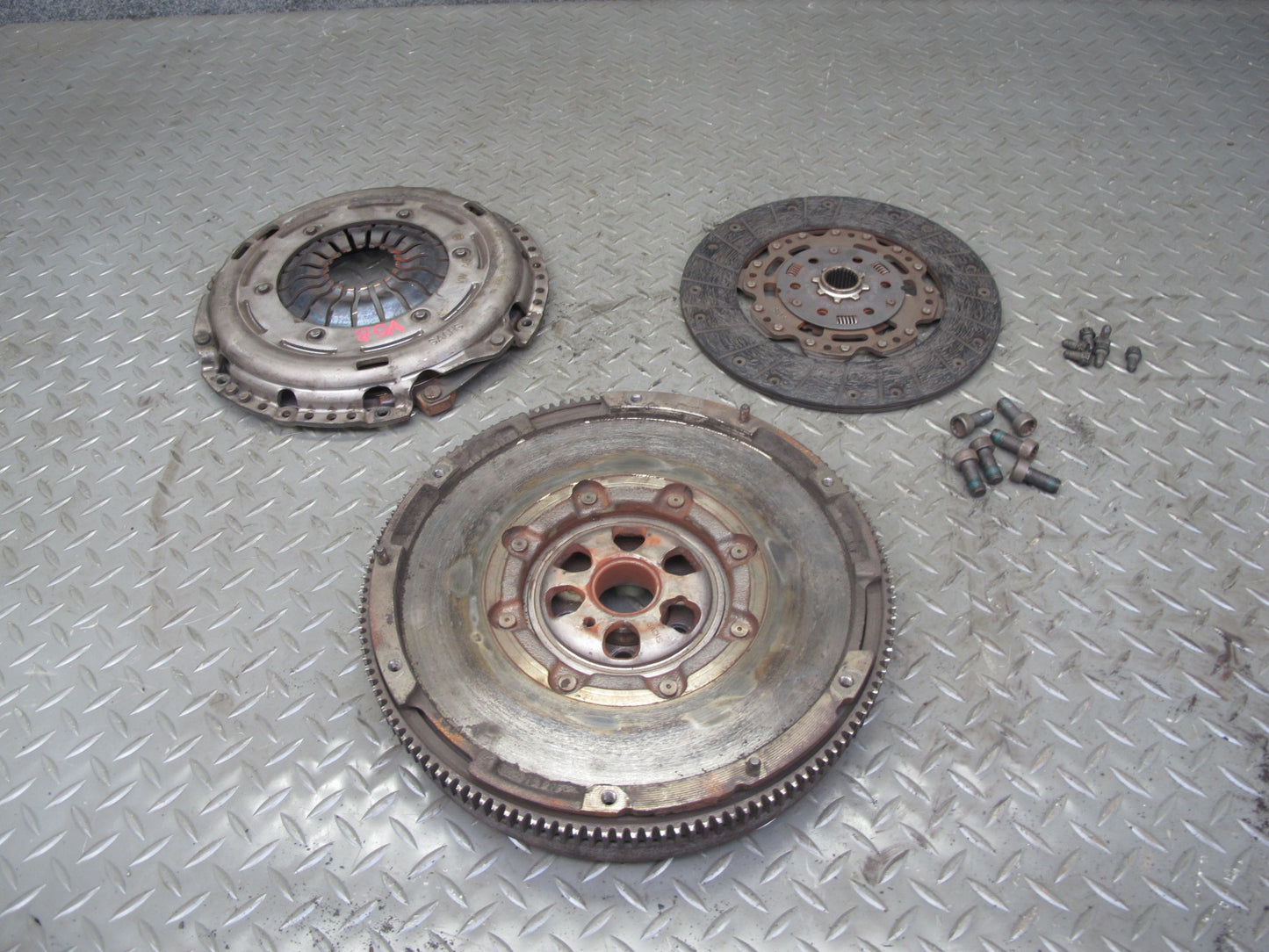 12-13 VW Golf R MK6 AWD M/T Manual Flywheel Clutch Pressure Plate Bolt Set OEM