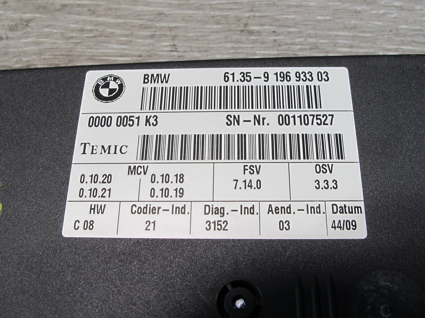 2008-2014 BMW E71 E72 X6 Front Left or Right Seat Control Module 9196933