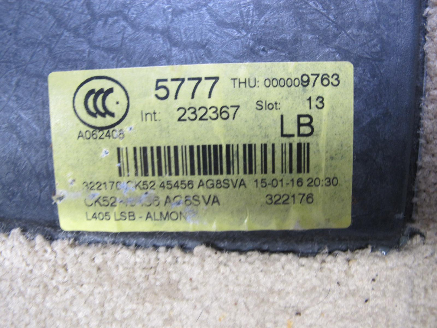 2013-2022 Land Range Rover L405 Rear Trunk Cargo Floor MAT Carpet Cover