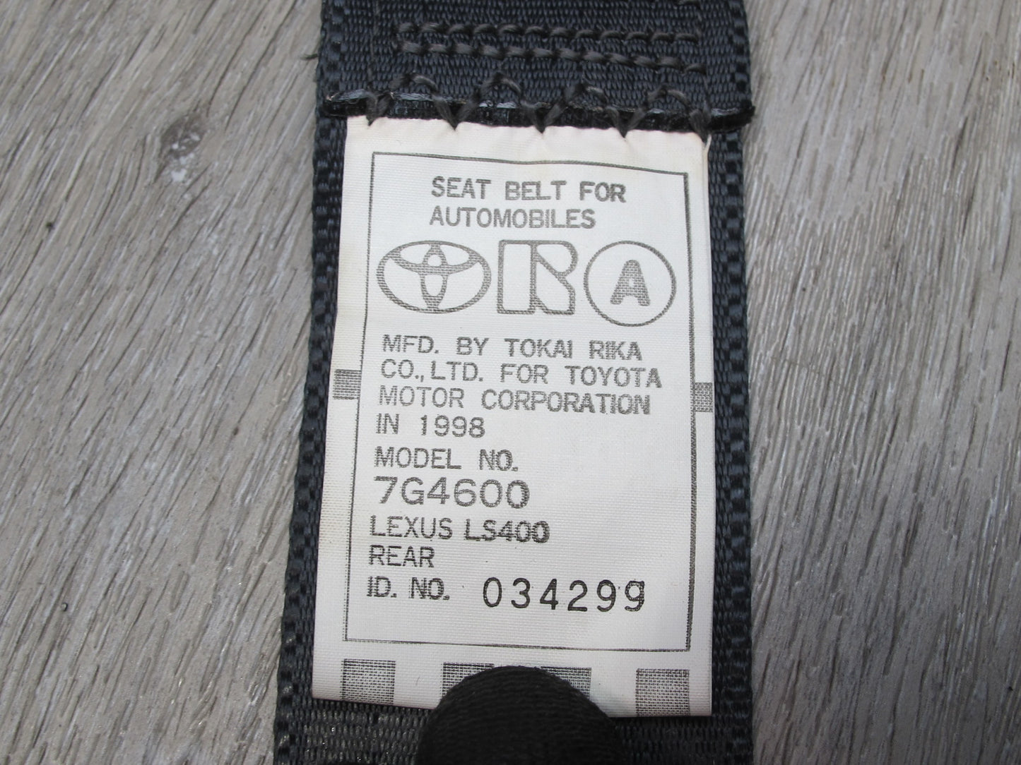 98-00 LEXUS LS400 REAR RIGHT CENTER LEFT SIDE SEATBELT RETRACTOR SET OEM