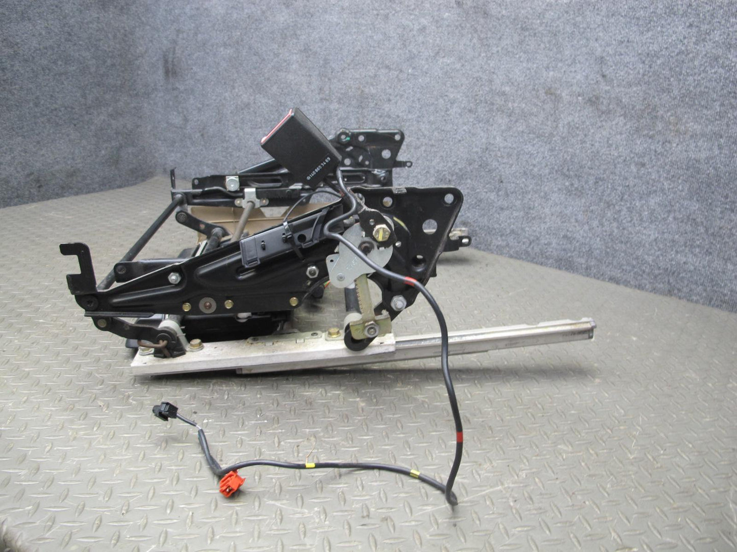 94-99 Mercedes W140 Front Right Seat Lower Frame Track Rail w Motors OEM