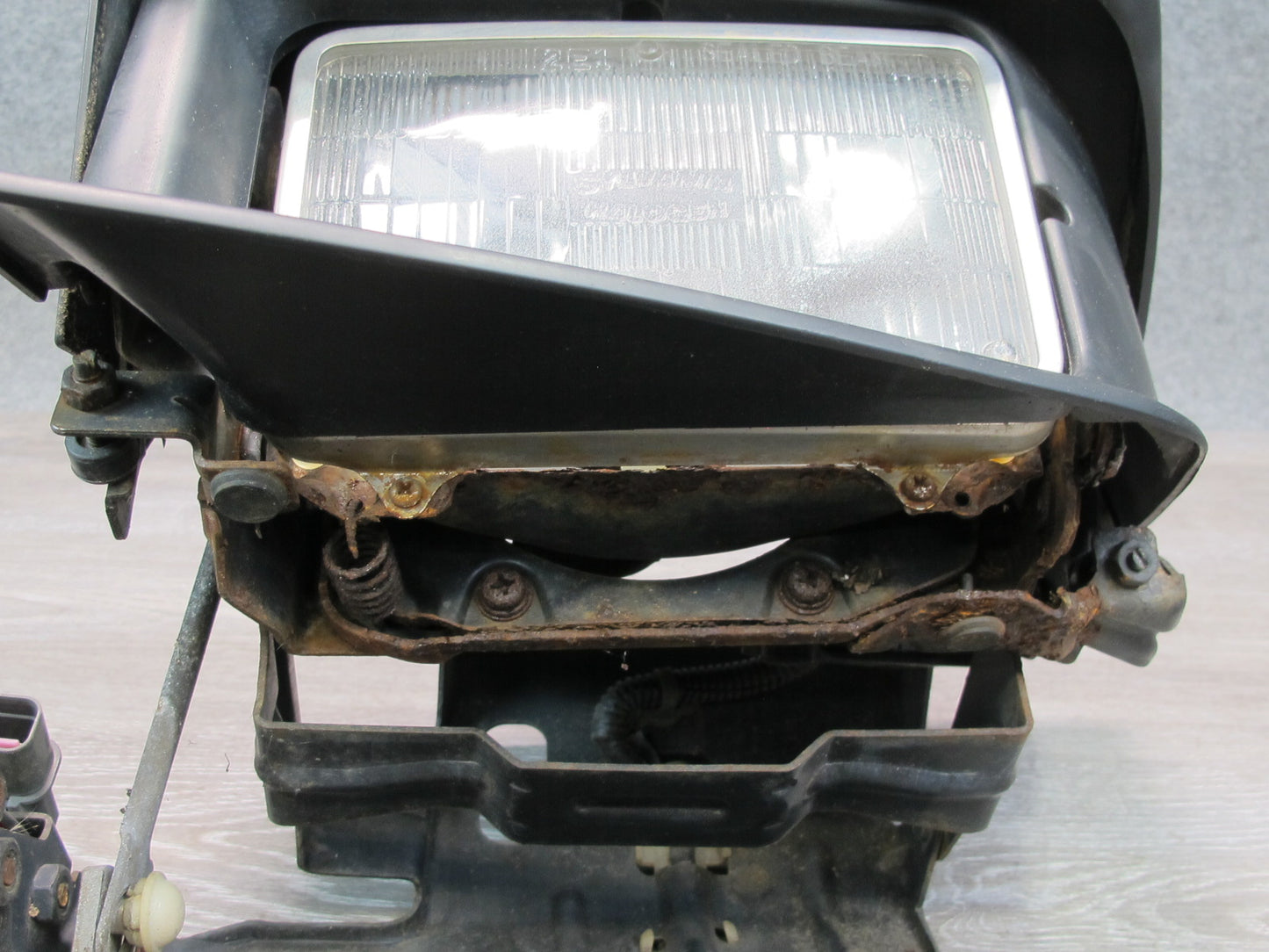 91-93 Mitsubishi 3000GT Front Left POP UP Headlight Lamp w Motor Black OEM