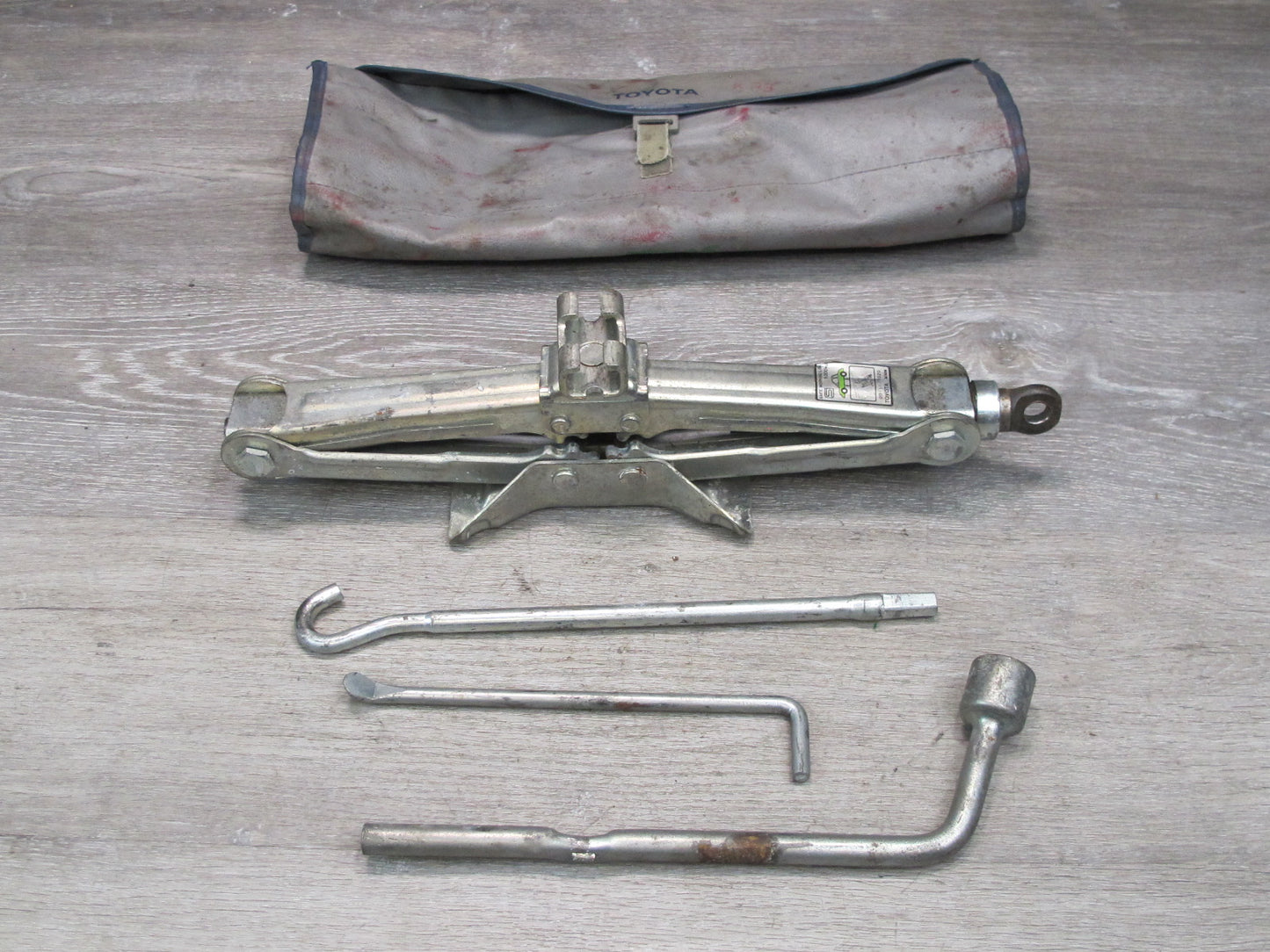 91-95 Toyota SW21L MR2 Spare Tire Lift Jack Wrench Tool & Tool BAG KIT Set OEM
