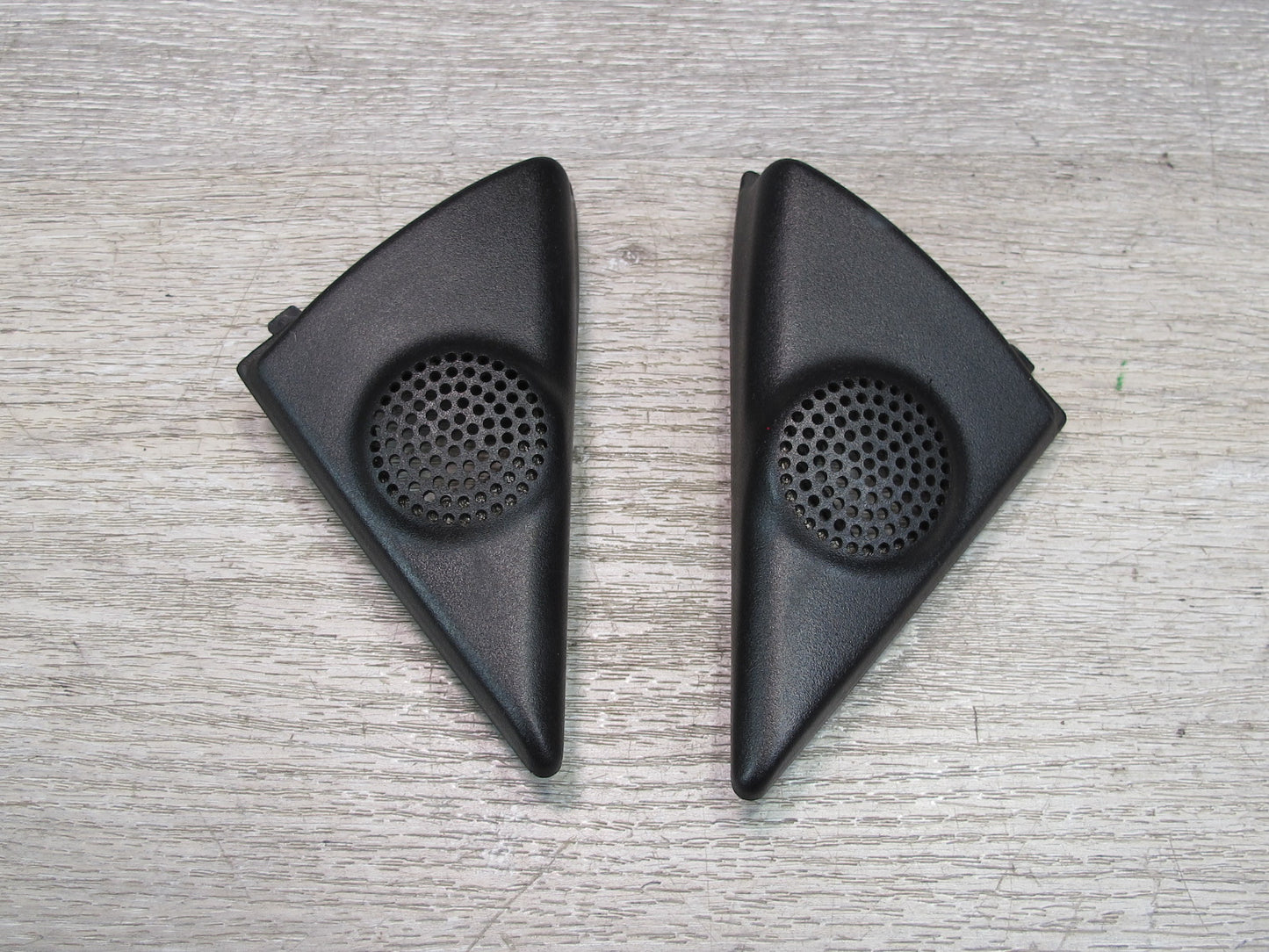 91-92 Toyota SW21L MR2 Set of 2 Left & Right Door Tweeter Trim Cover Black OEM