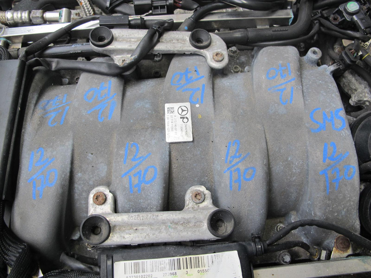 07-11 Mercedes W221 S550 5.5L M273 273.968 4MATIC AWD Engine Motor 166K Miles