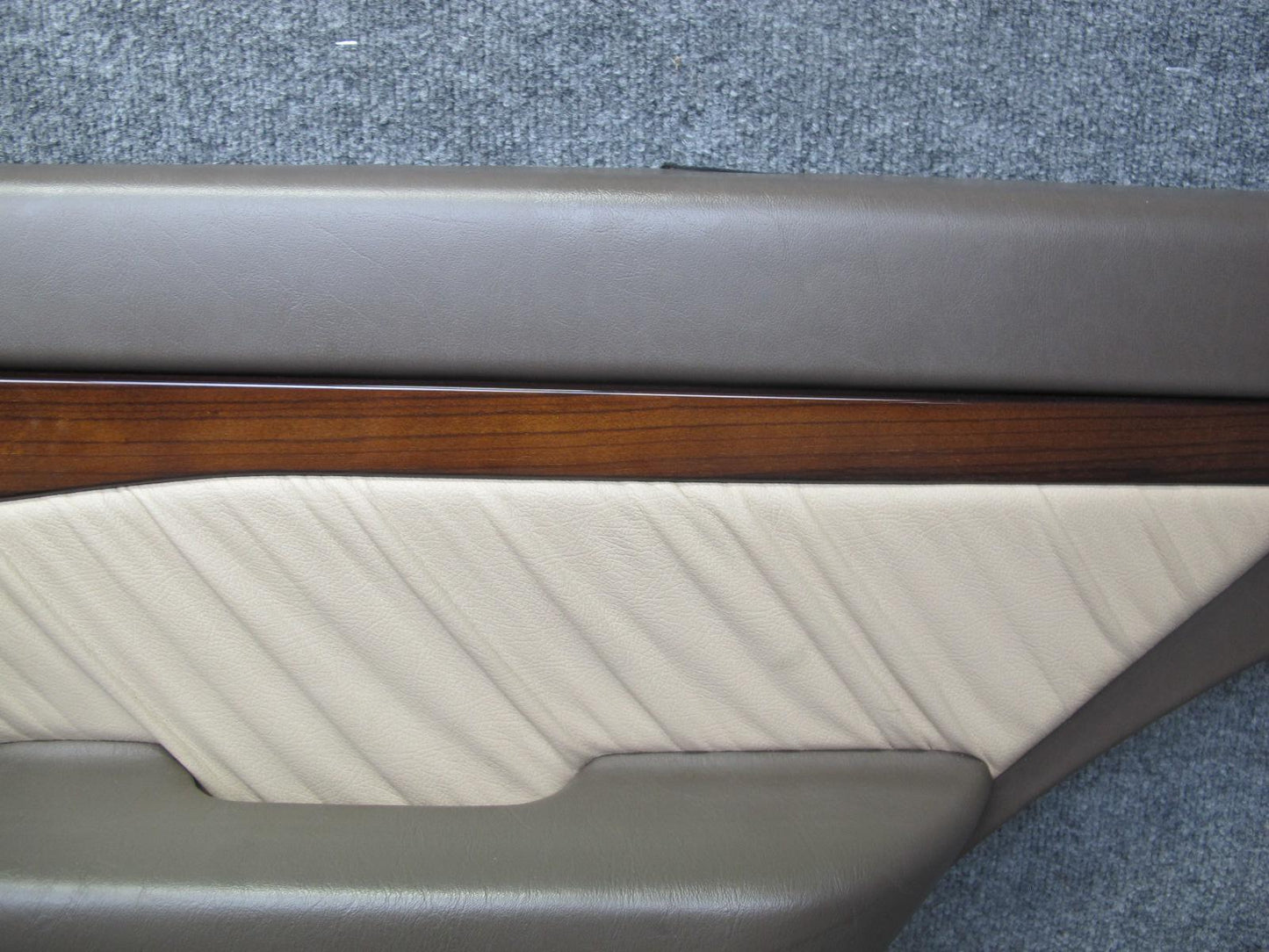 94-99 Mercedes W140 Sedan Rear Door Interior Wood Trim Cover Panel Set OEM