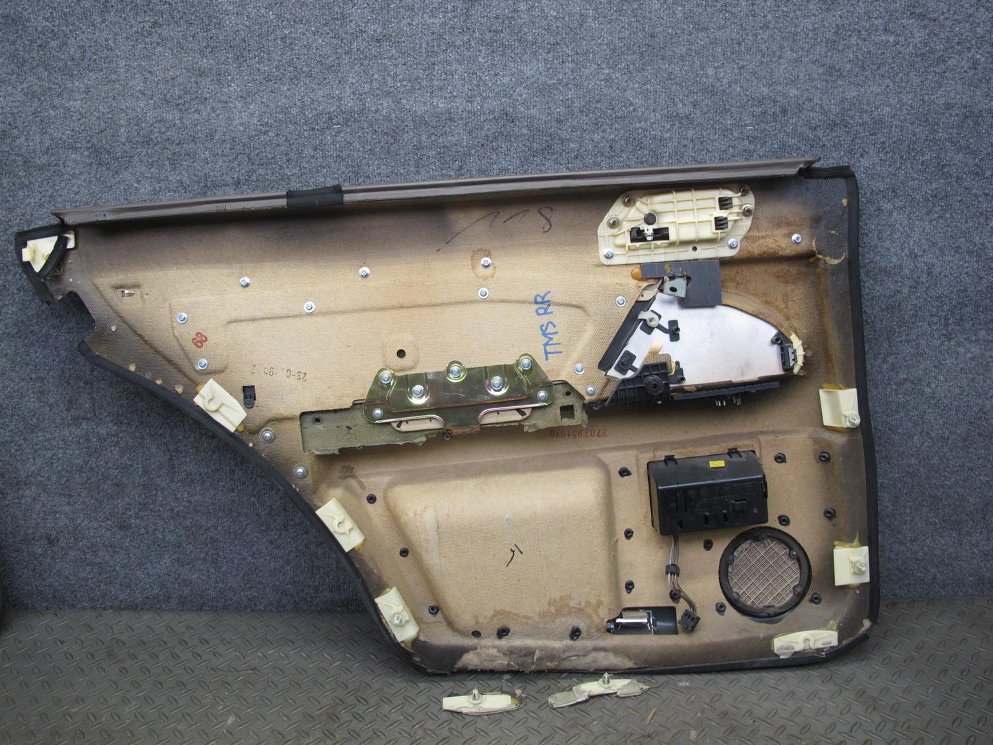 94-99 Mercedes W140 Sedan Rear Door Interior Wood Trim Cover Panel Set OEM