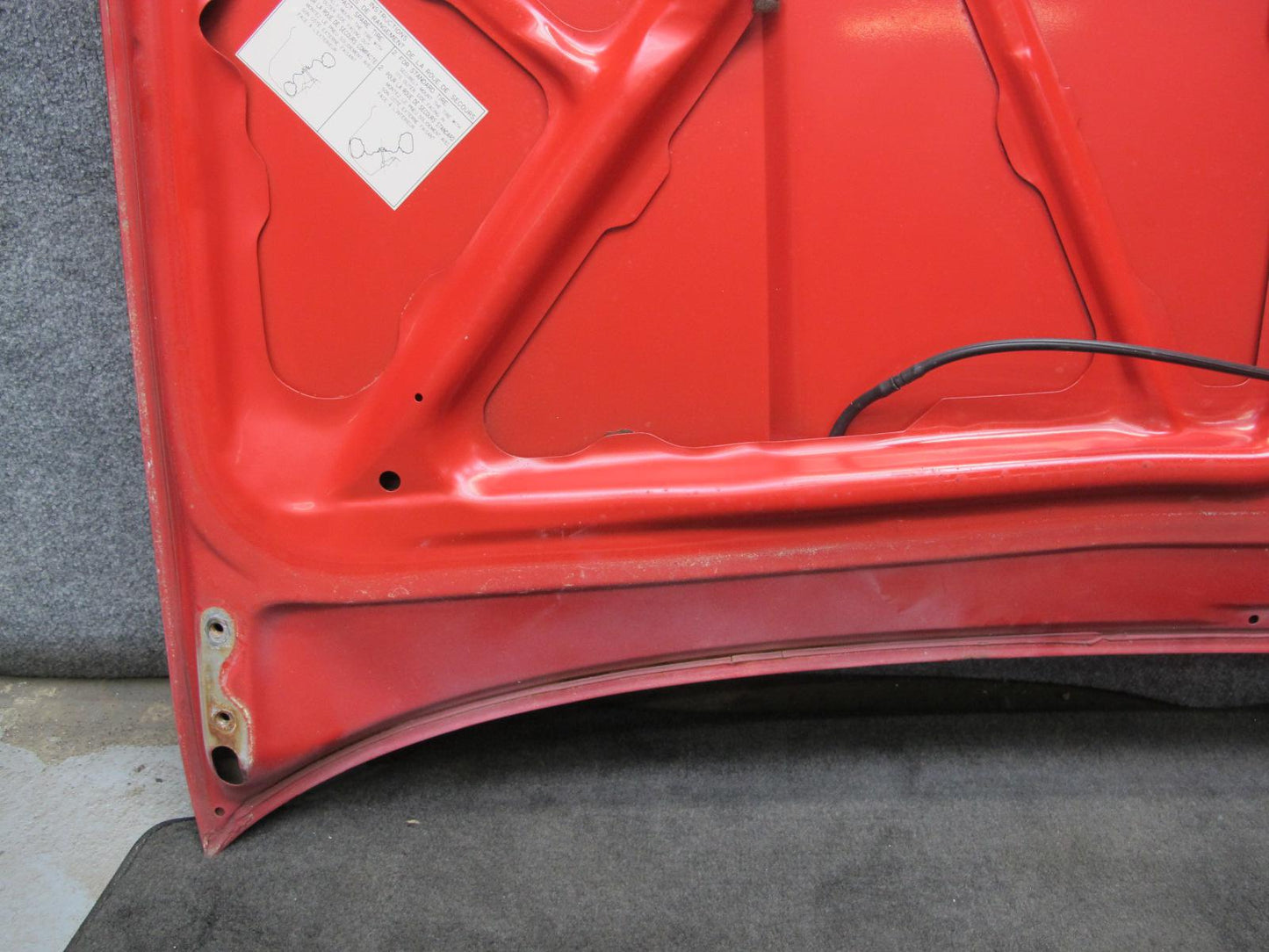 85-89 Toyota MR2 AW15 Front Trunk Frunk Hood Bonnet Shell Panel RED OEM