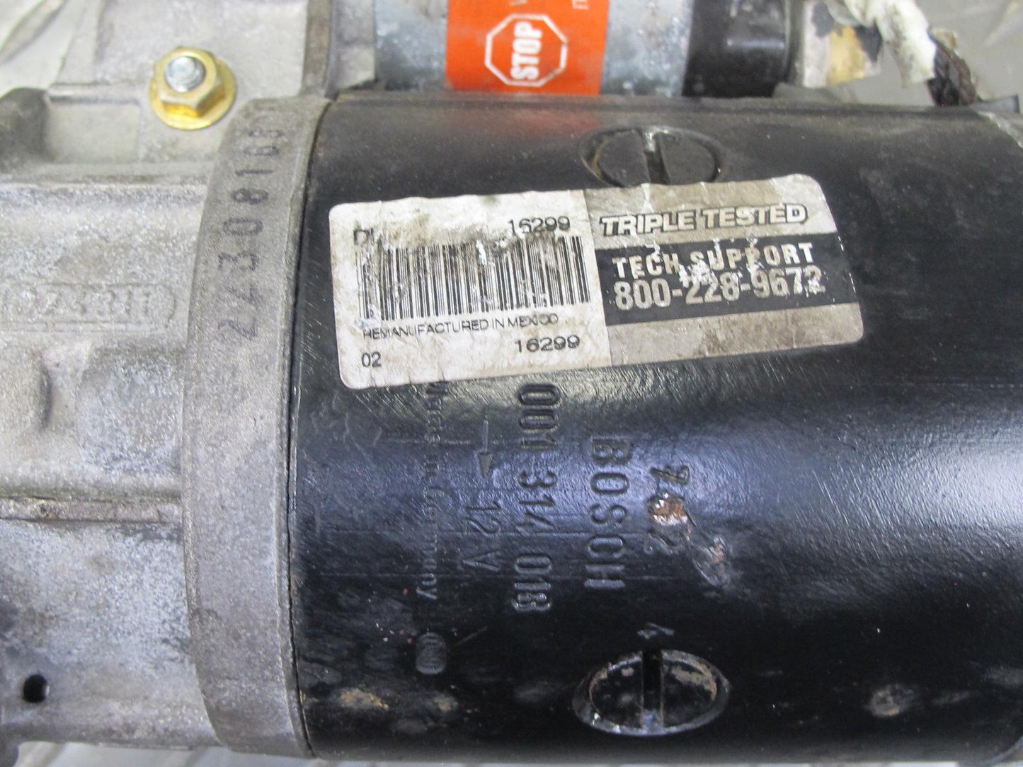 1986 Mercedes W126 560SEL 560SEC Engine Starter Motor 0001314018 OEM