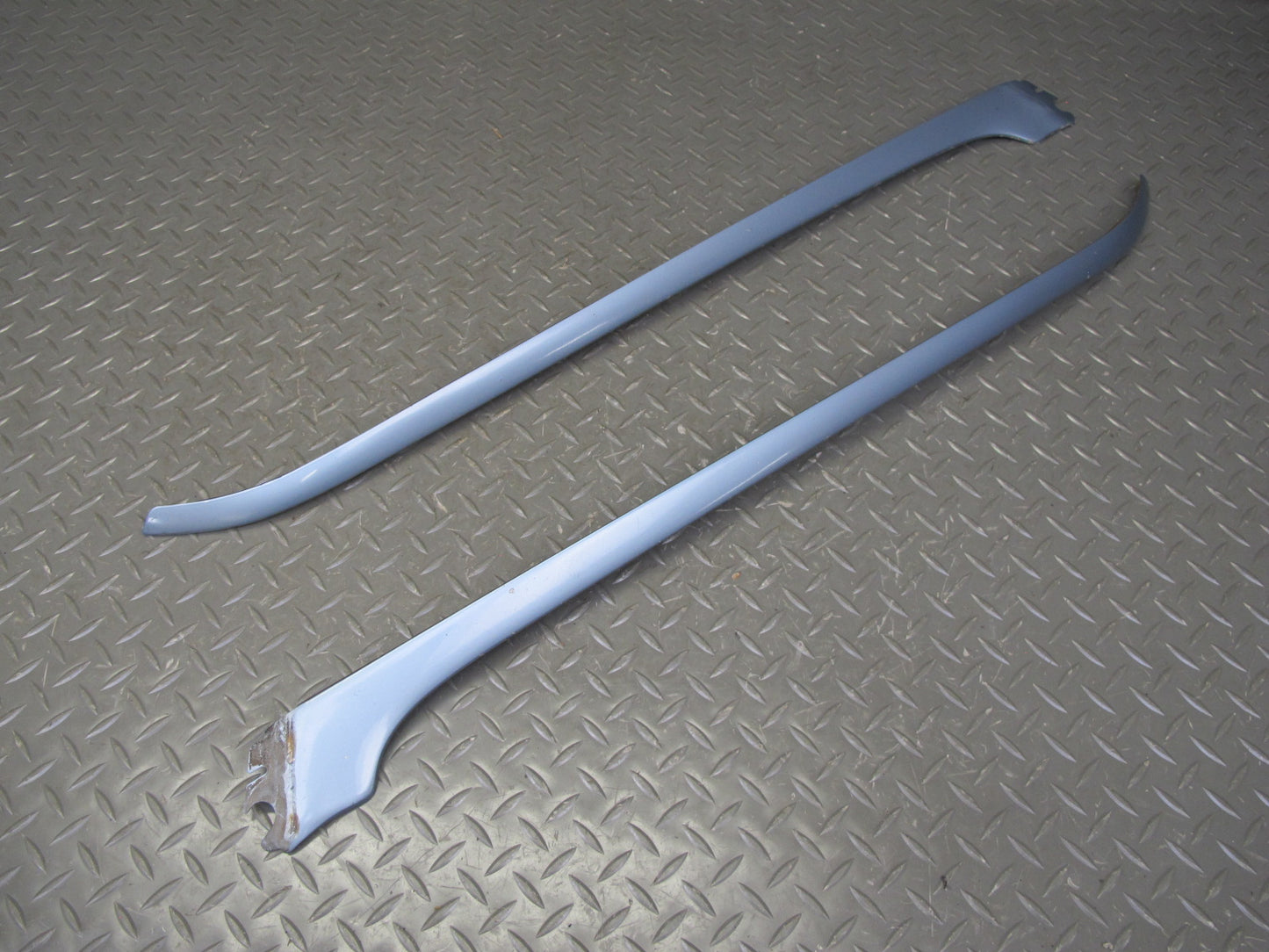 86-91 Mercedes W126 Sedan Front Windshield A Pillar Chrome Trim Molding Set OEM