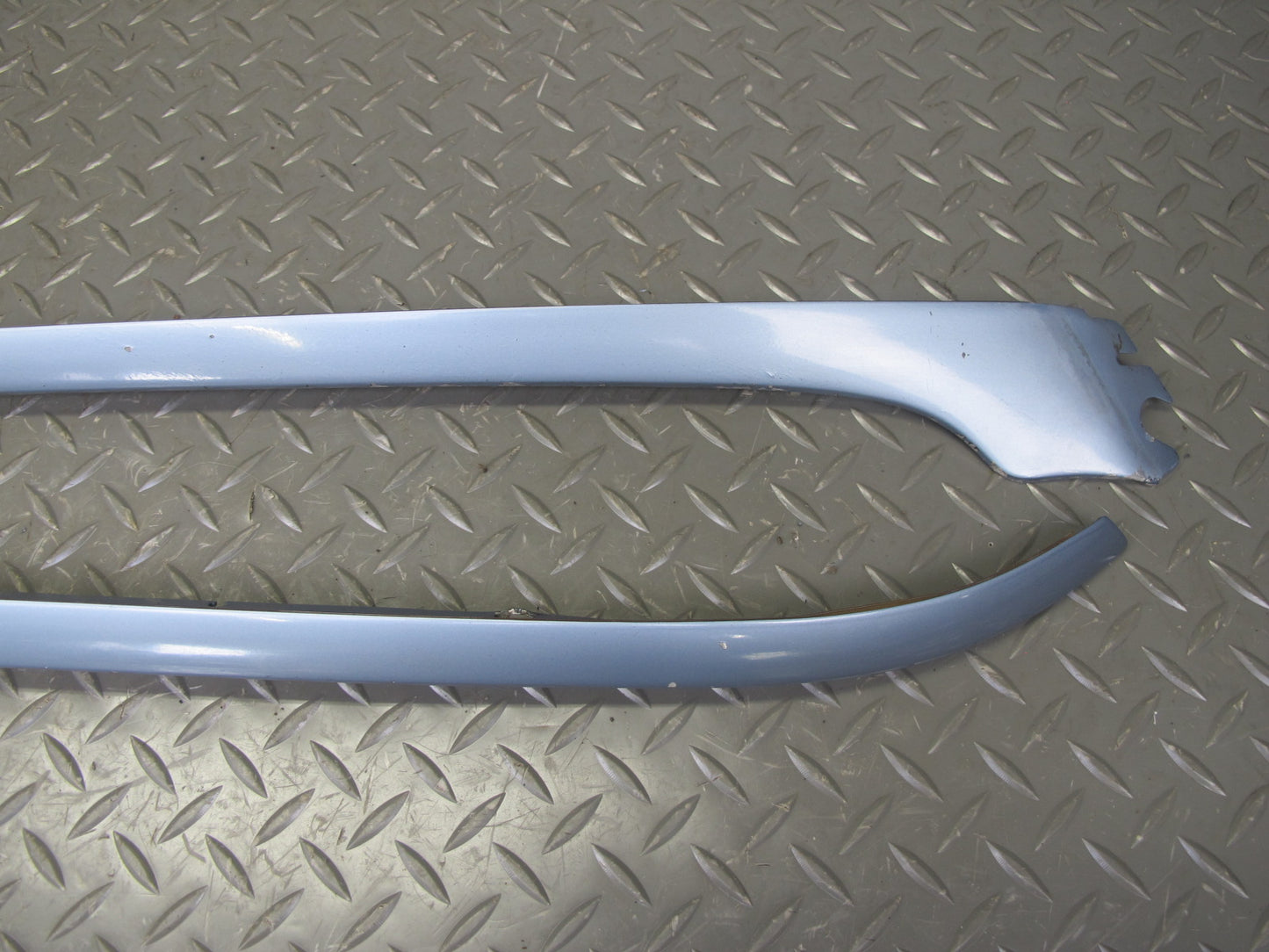 86-91 Mercedes W126 Sedan Front Windshield A Pillar Chrome Trim Molding Set OEM