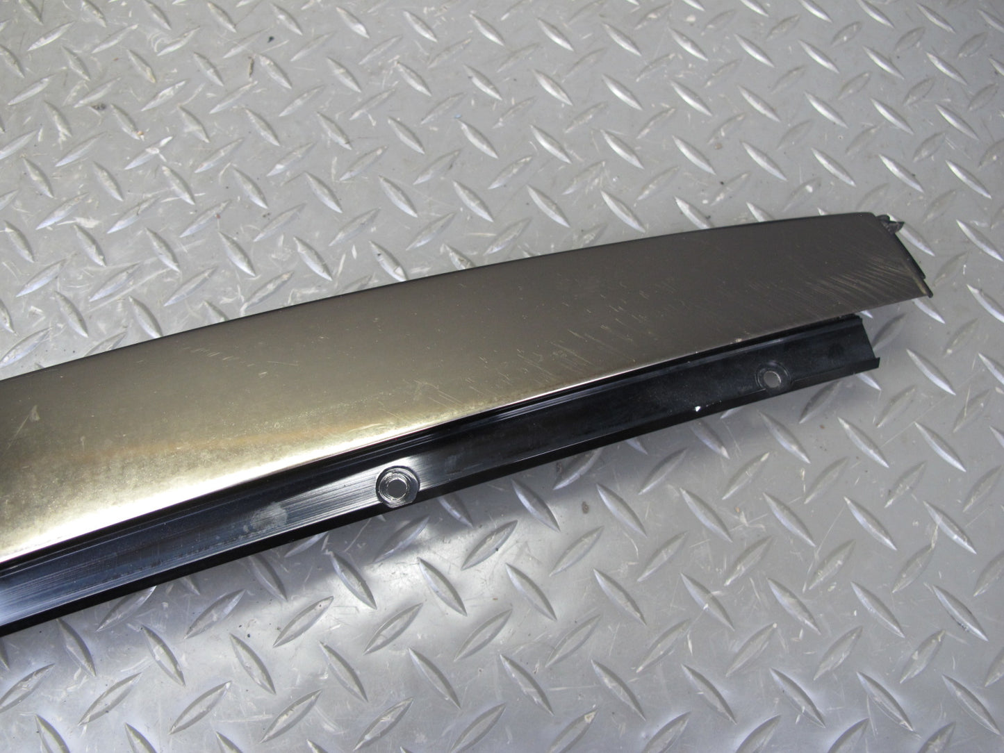 94-99 Mercedes W140 Rear Left Door B Pillar & Window Trim Molding Silver Set OEM