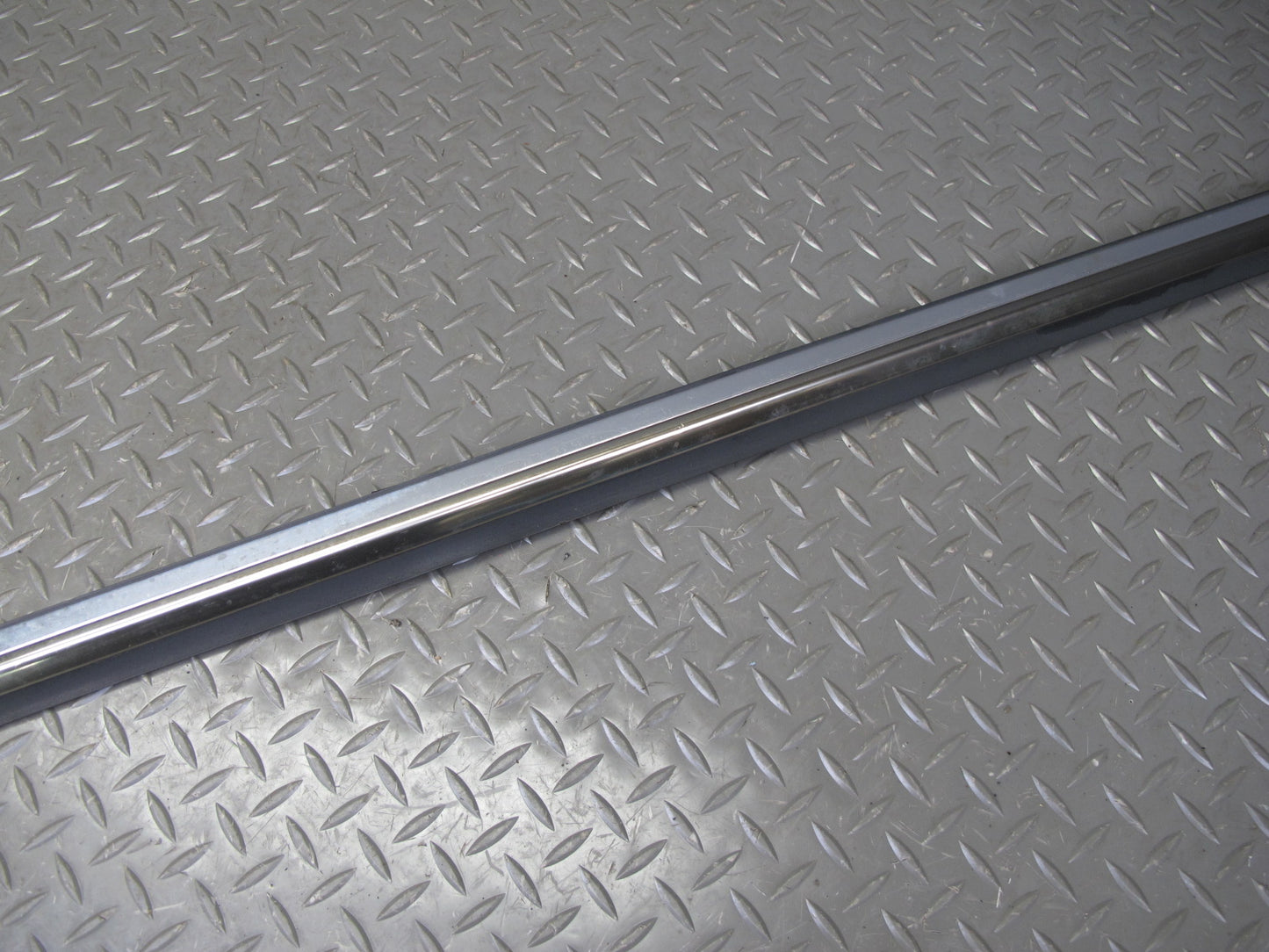 94-99 Mercedes W140 Rear Left Door B Pillar & Window Trim Molding Silver Set OEM