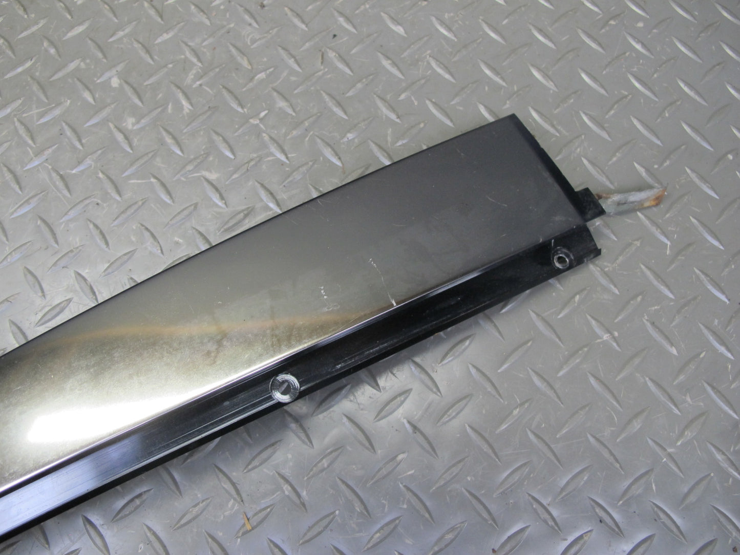 94-99 Mercedes W140 Rear Right Door B Pillar & Window Trim Molding Silver Set